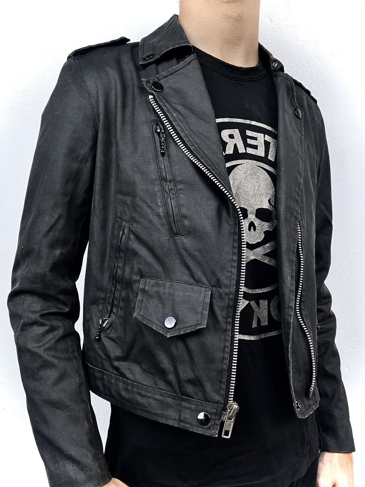 Lad Musician 2000s Lad Musician Wax Biker Jacket Size US M / EU 48-50 / 2 - 1 Thumbnail