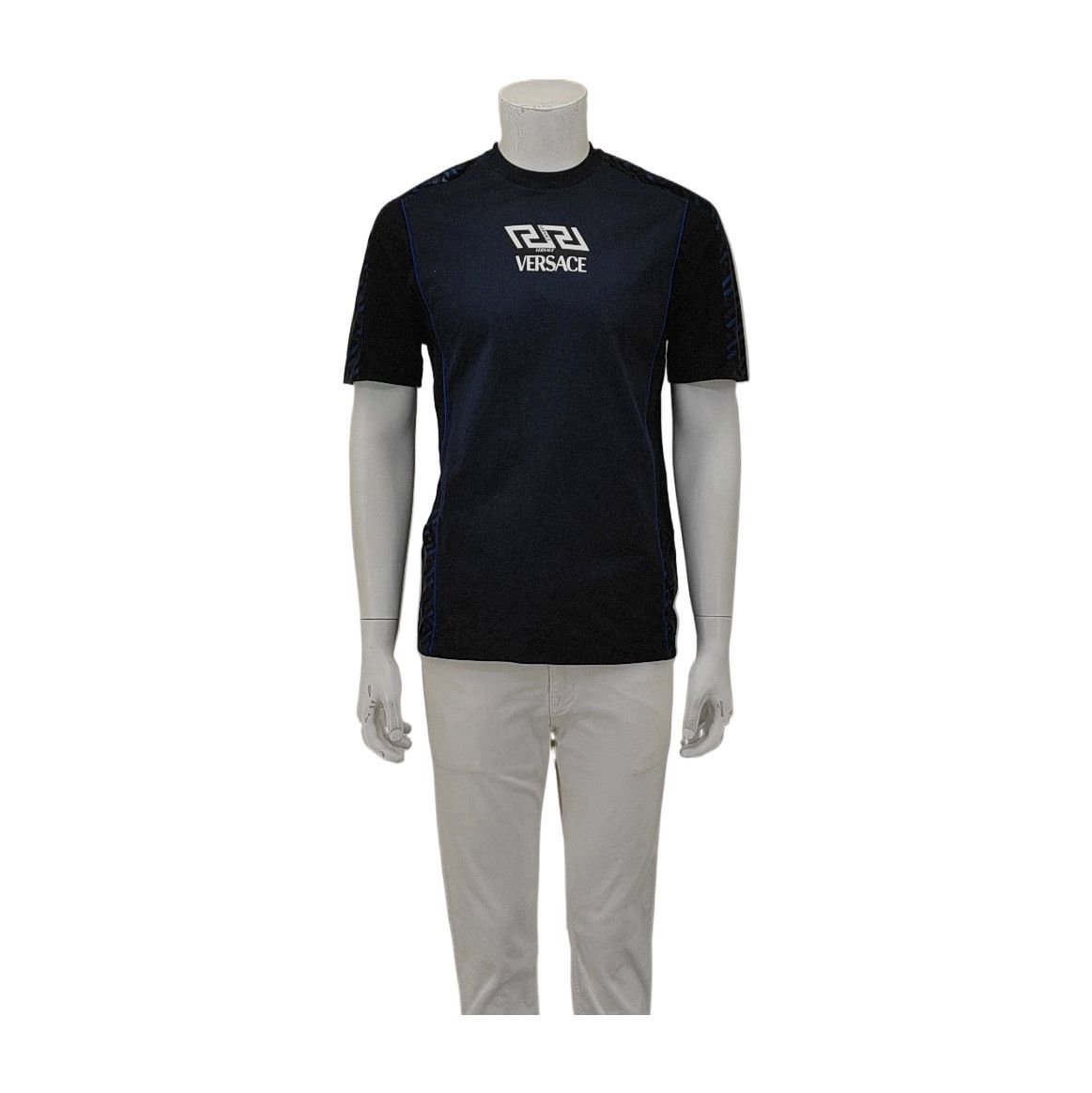 Versace Versace Logo Print Cotton T-Shirt Size M Size US M / EU 48-50 / 2 - 1 Thumbnail