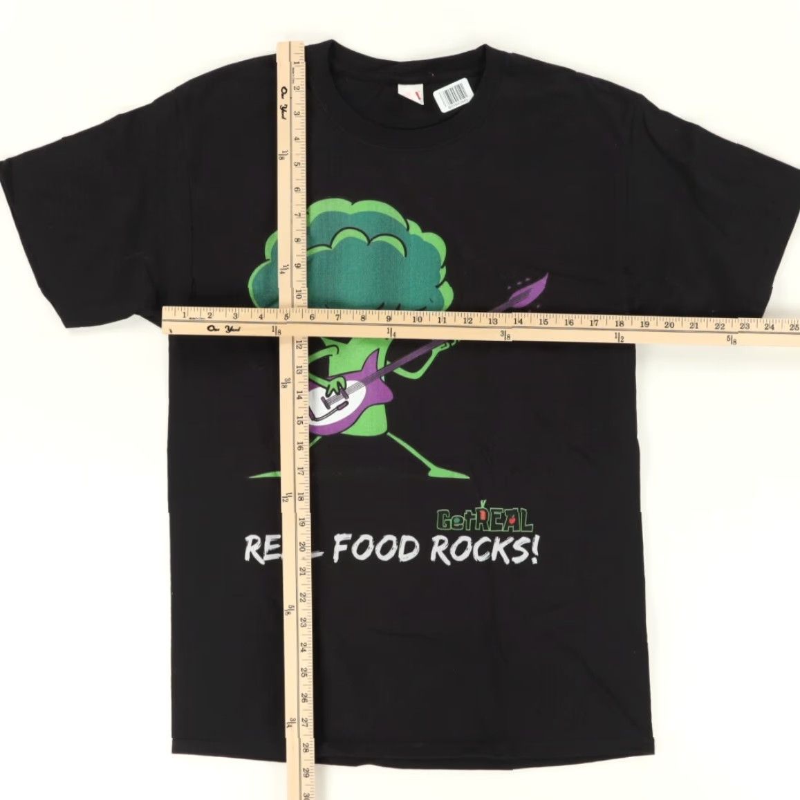 Hanes Hanes Get Real Food Rocks Broccoli Solid T-Shirt Black Men's M Shirt Mens Hanes Get Real Food Rocks Broccoli T-Shirt Black M Size US M / EU 48-50 / 2 - 3 Thumbnail