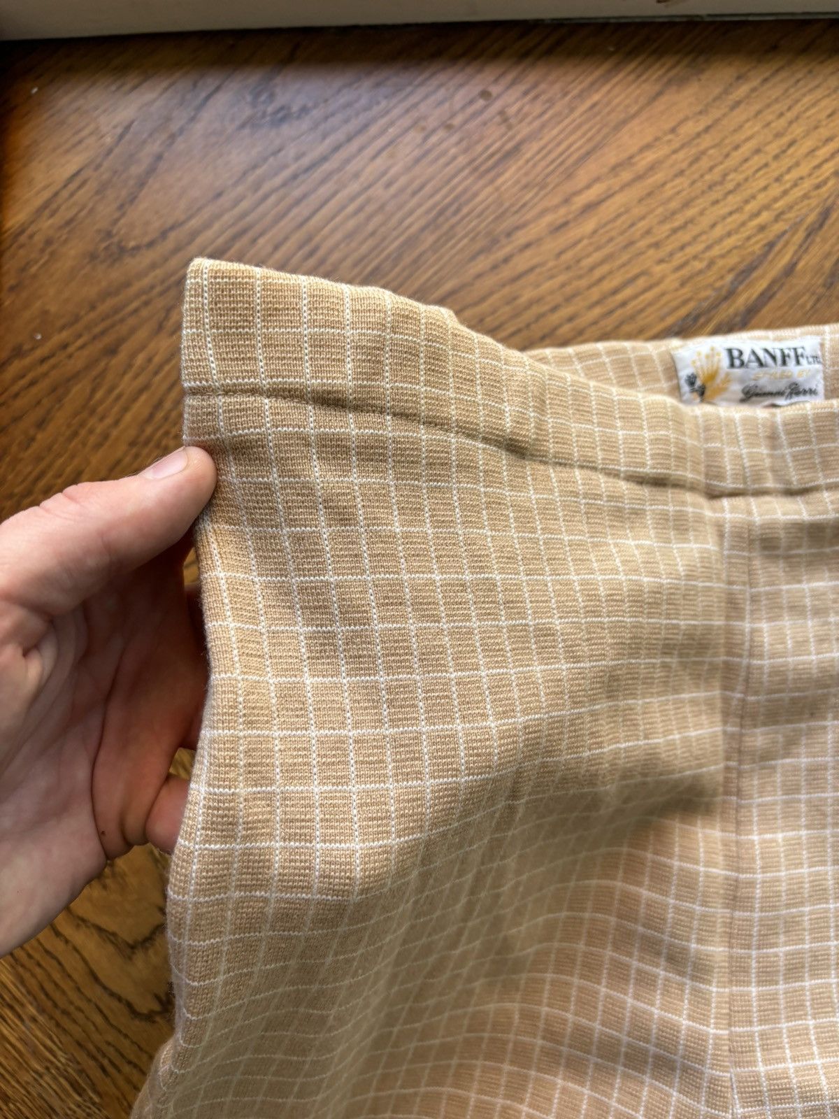 Vintage 1970s Apres Ski Leggings Vintage Wool Pants Plaid Banff 70s Size 32" / US 10 / IT 46 - 6 Thumbnail