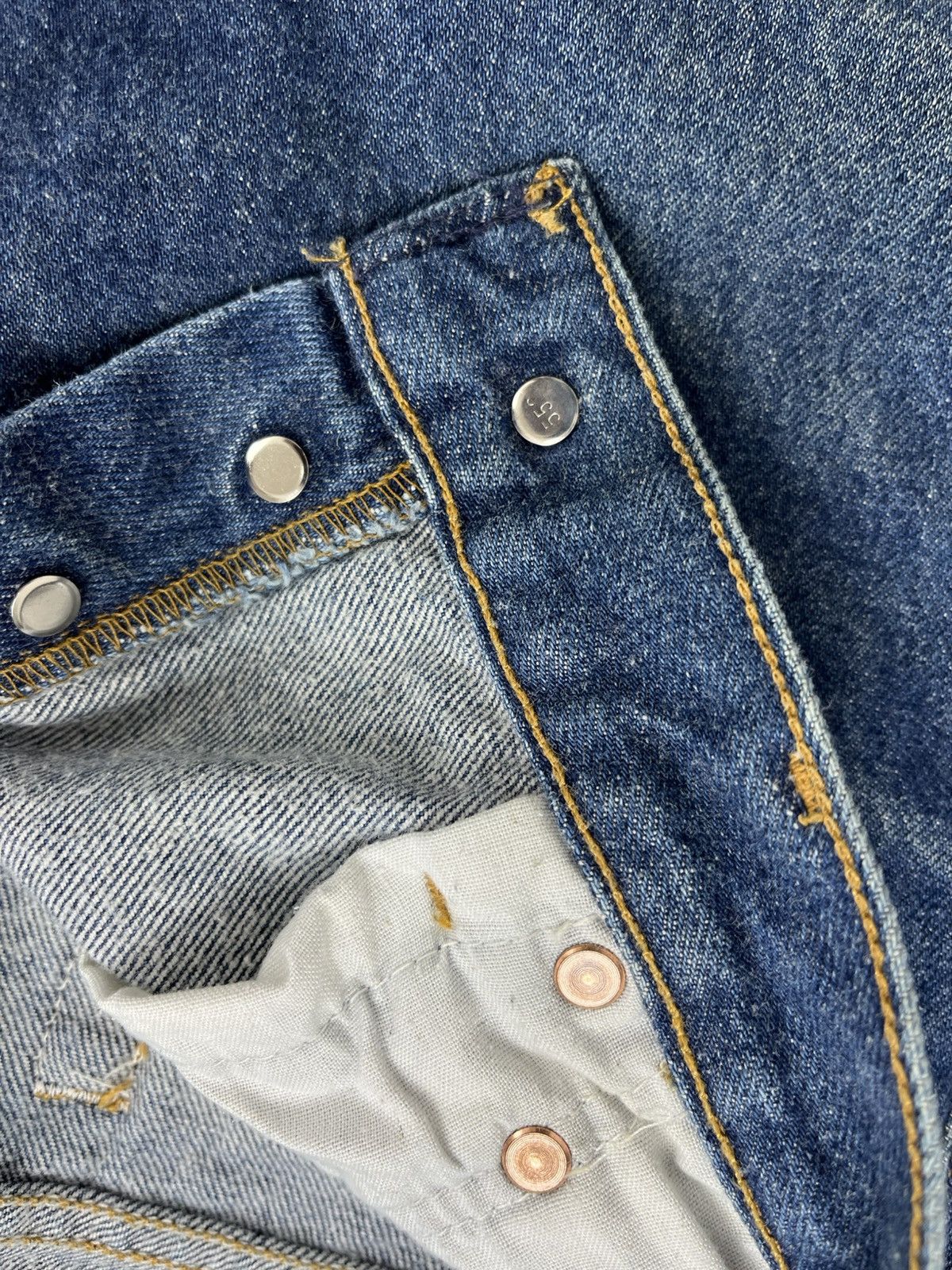 Levi's Vintage Clothing 🇺🇸1990s Vintage Levis 501XX LVC 30x36 Straight Leg Blue Jeans Size US 30 / EU 46 - 10 Thumbnail
