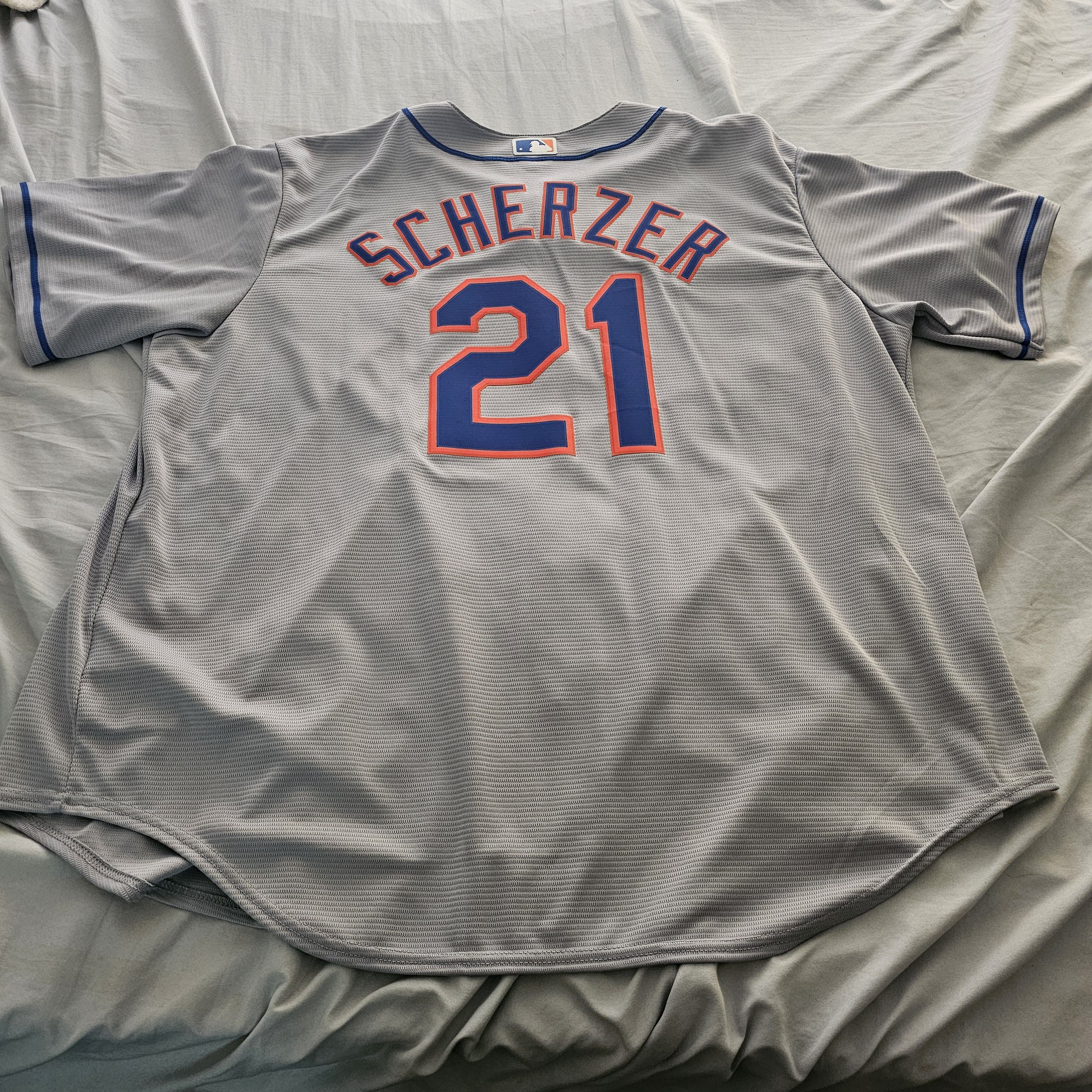 Nike Mets Sherzer Gray Road Size US XXL / EU 58 / 5 - 3 Thumbnail