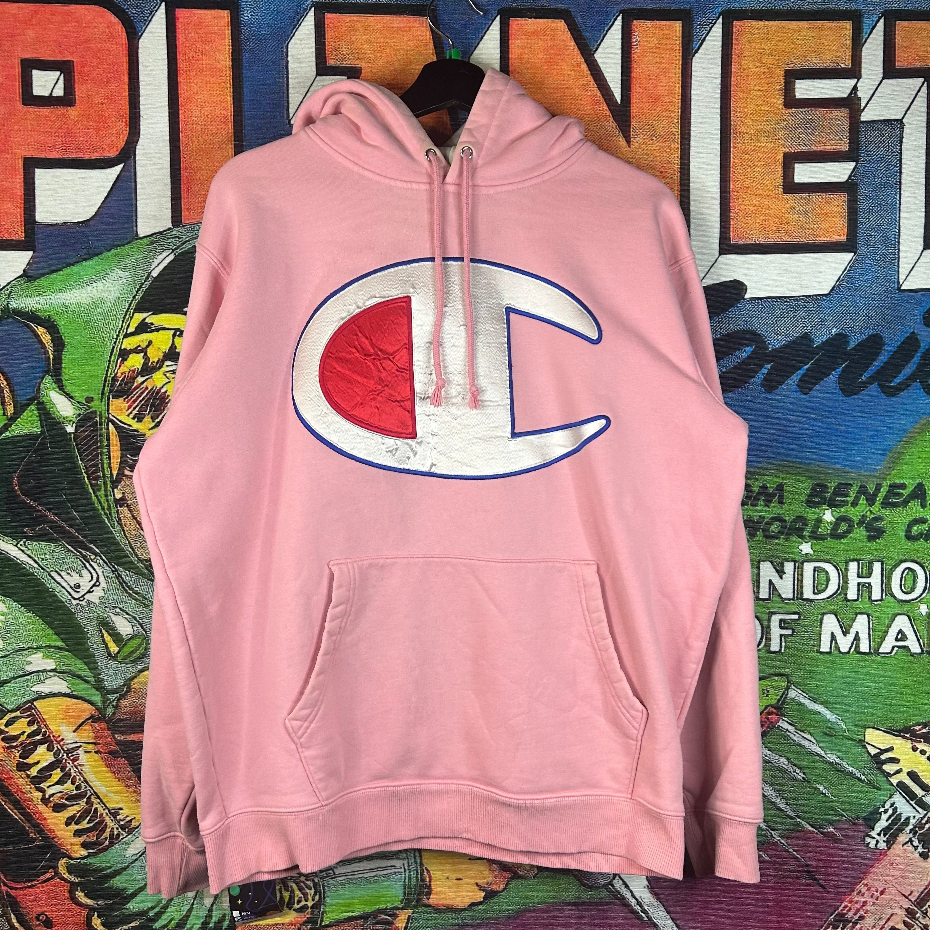 Supreme x Champion Pink Hoodie top Size Large