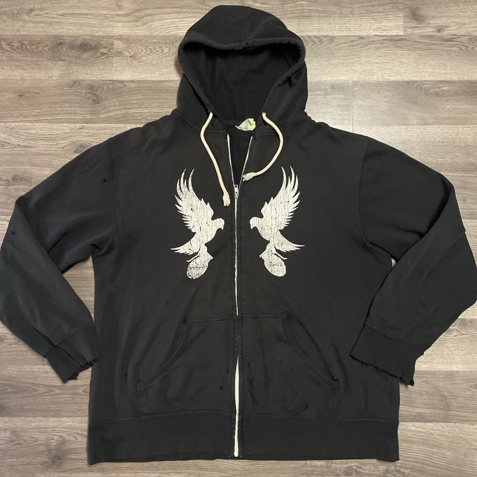 Other Vtg Hollywood Undead Mirror Dove Zip Up Hoodie 2XL Black Size US XXL / EU 58 / 5 - 1 Thumbnail