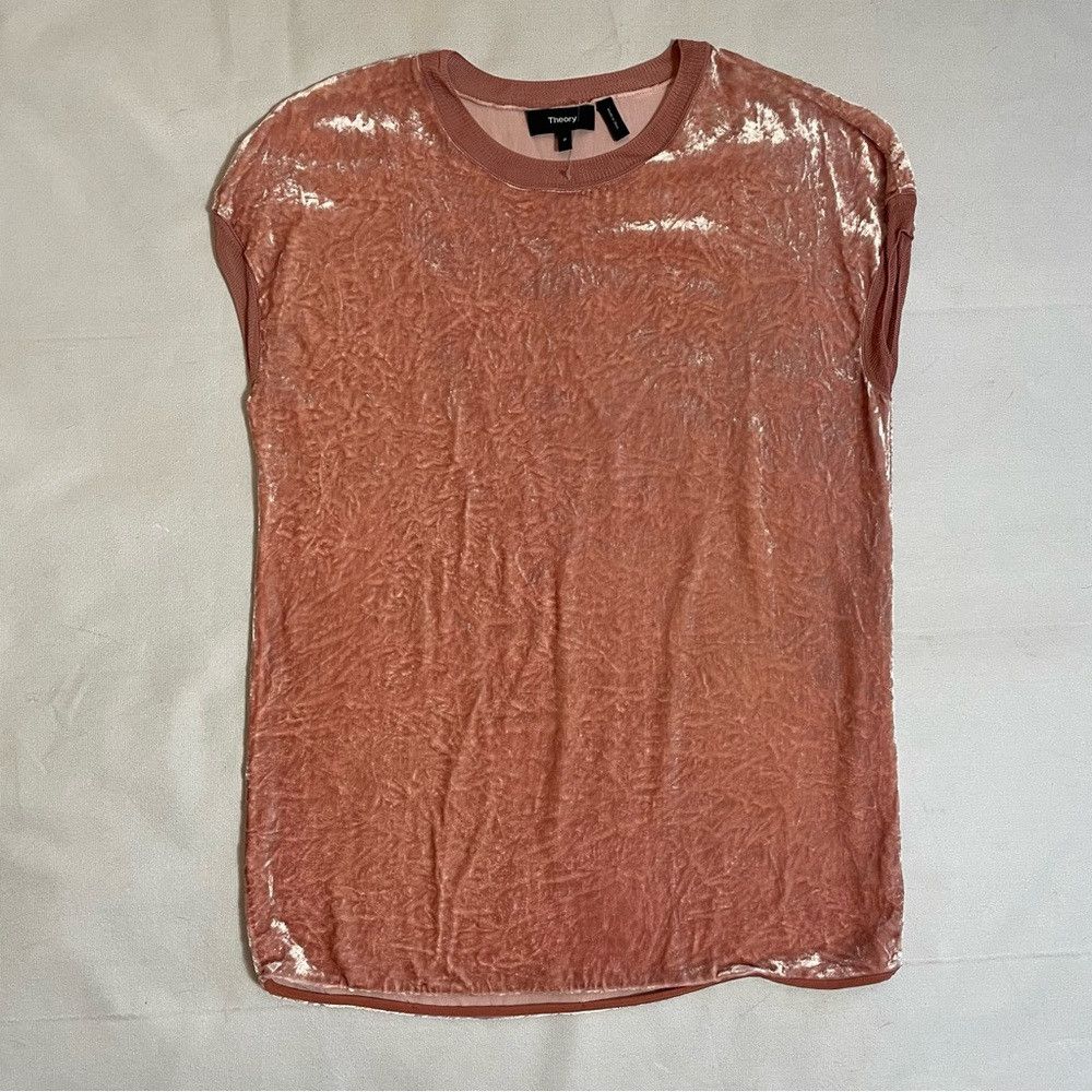 Theory New Theory Crushed Crinkle Velvet Antique Rose Rayon Silk T Size XS / US 0-2 / IT 36-38 - 8 Thumbnail