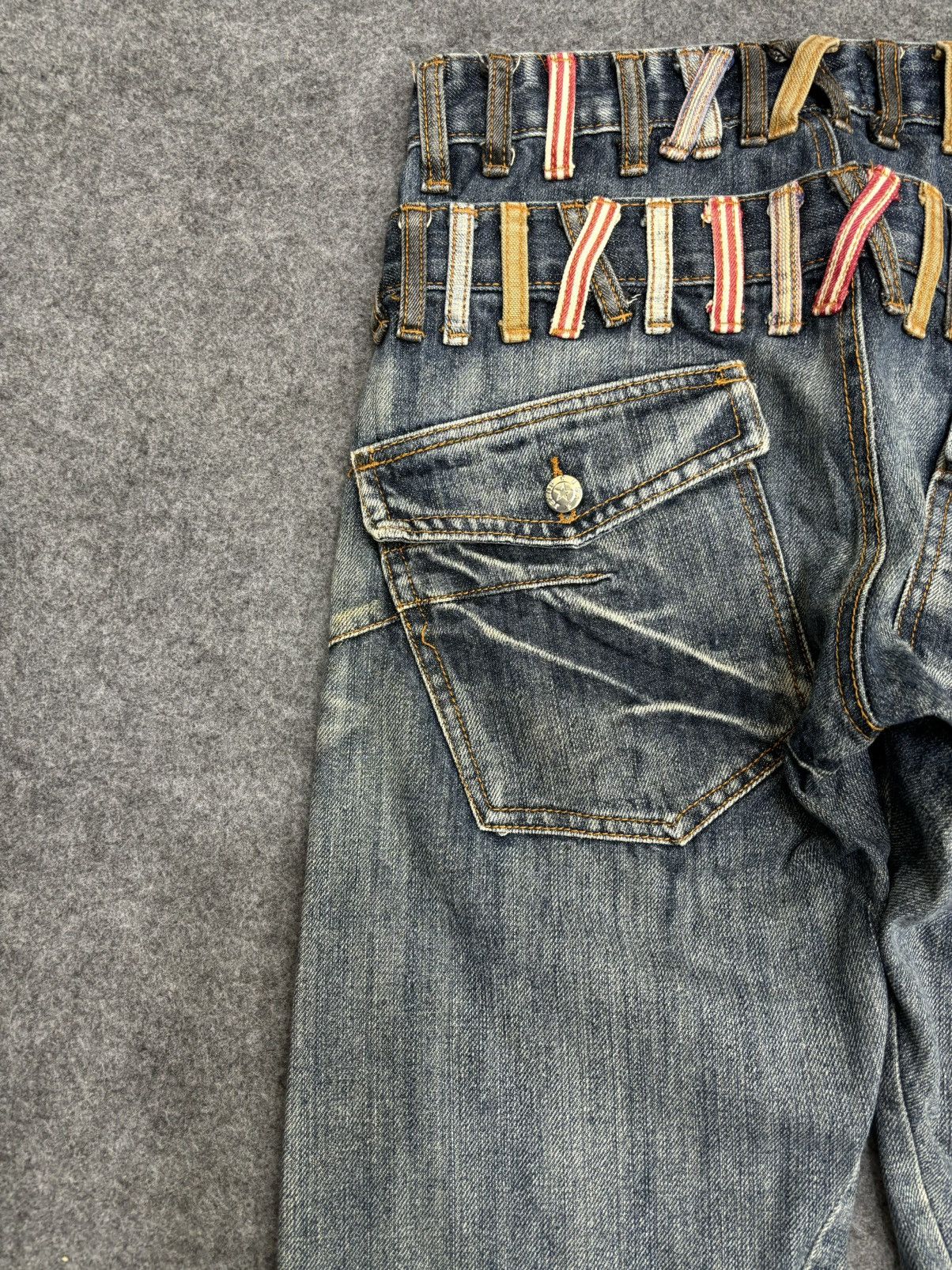 Seditionaries 💥Twsted Leg Double Waist💥Very Rare C.ien Zipper Denim F484 Size US 31 - 14 Thumbnail