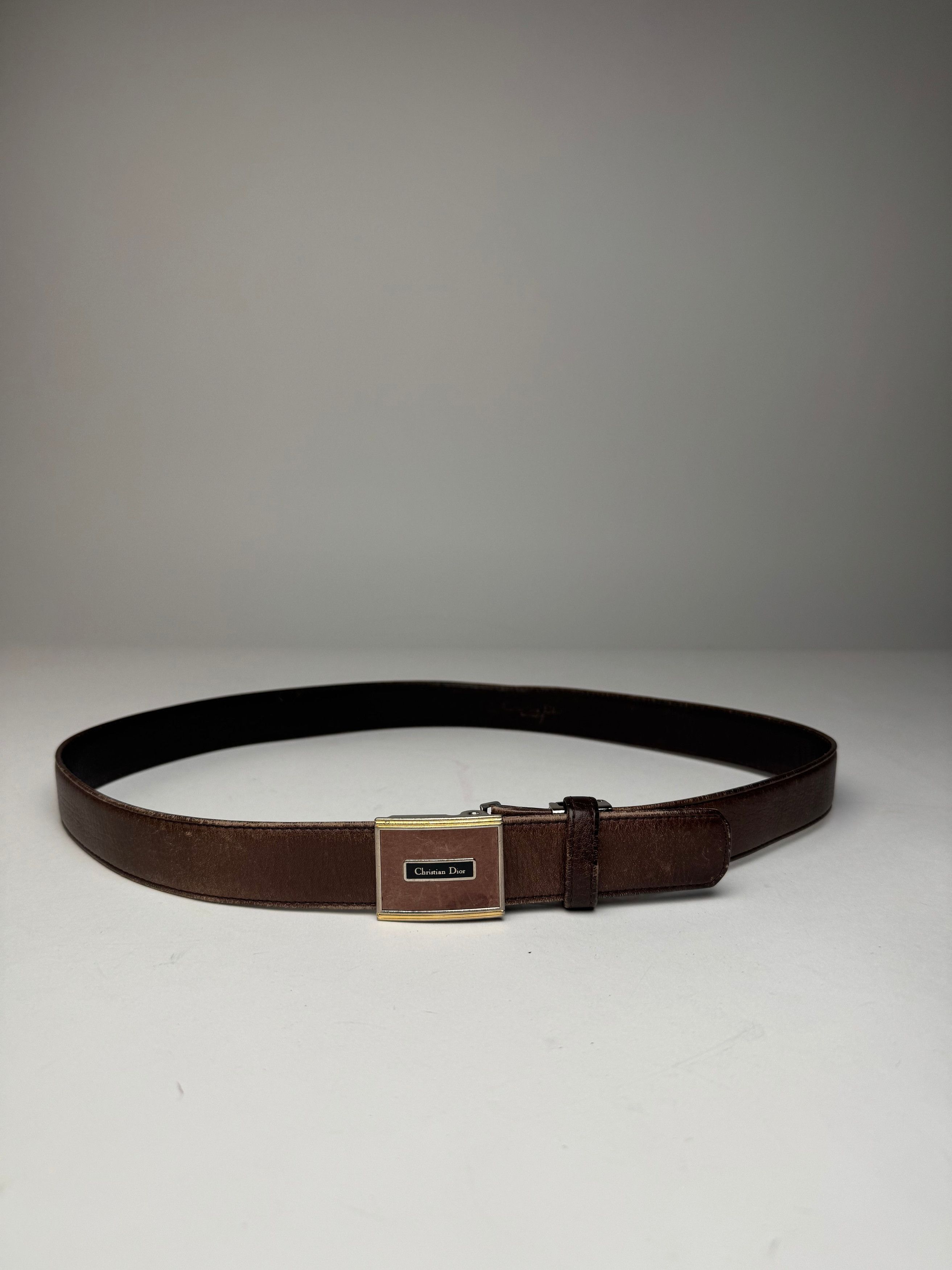 Dior Vintage Leather Belt Brown Size ONE SIZE - 1 Thumbnail