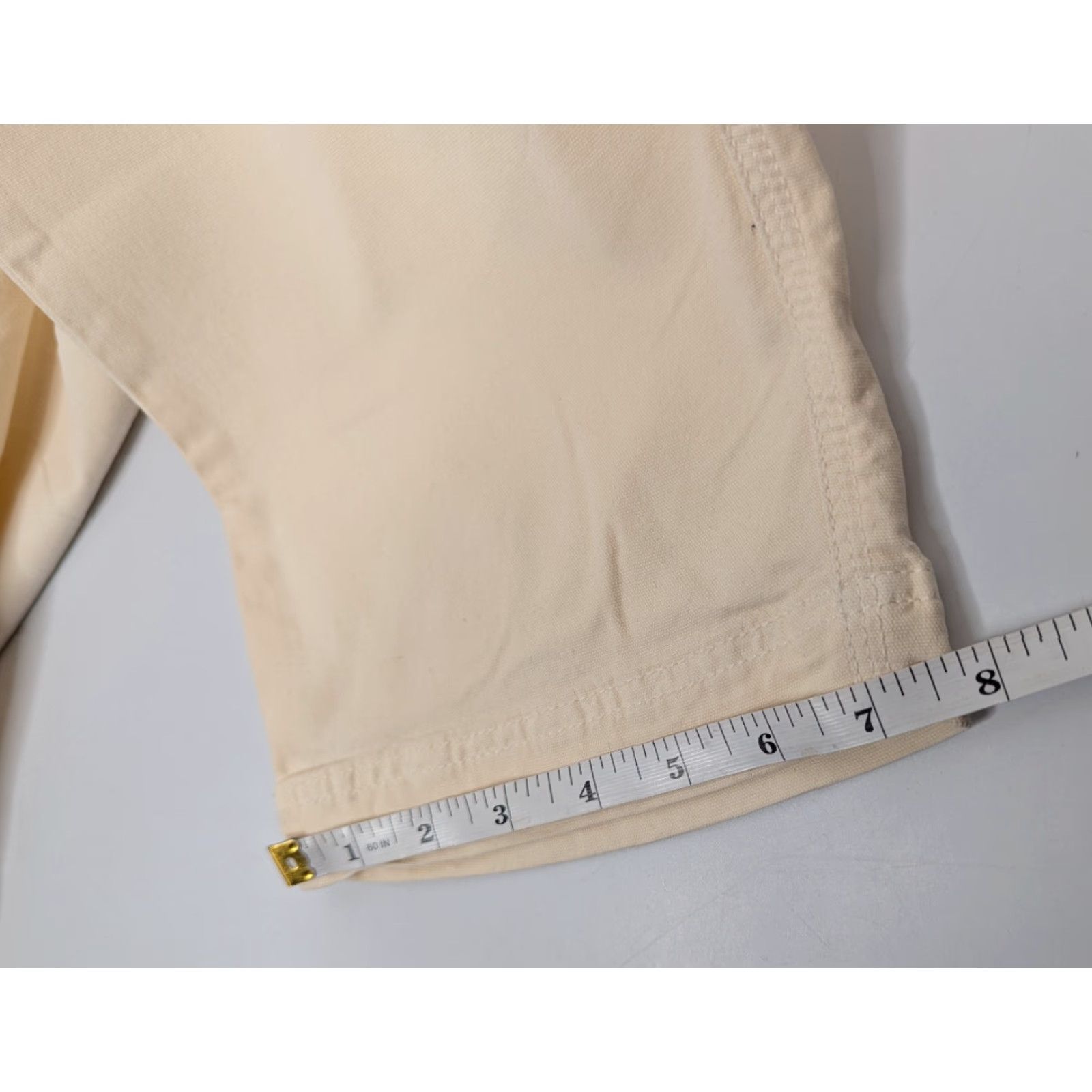Marine Layer Marine Layer Maya Utility Pants Women’s 14 Carpenter Cotton Stretch Beige Slim Straight Pockets Zipper Logo 14934 Size 36" / US 14 / IT 50 - 7 Thumbnail
