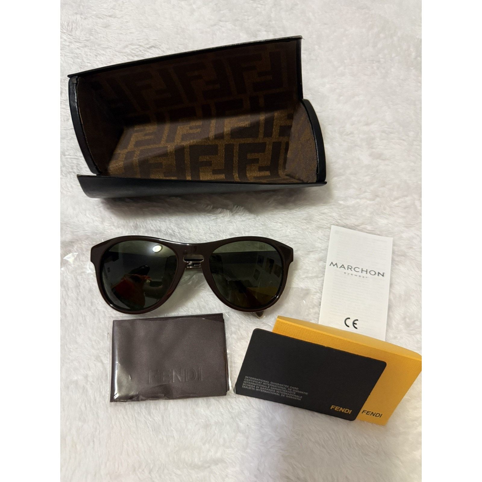 Fendi New Fendi FS 5187 Sunglasses Brown (207) 54-20-135 MSRP $350 Size ONE SIZE - 2 Thumbnail