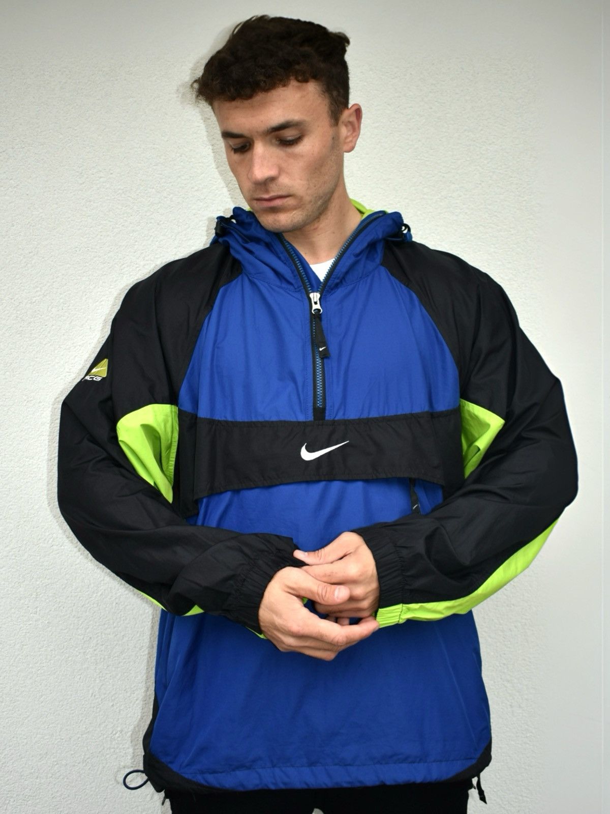 ジャケット・アウター nike acg 90s 00s nylon jacket gimmick 90s nike acg nylon jacket】 寒色でまとめられたacgのナイロン