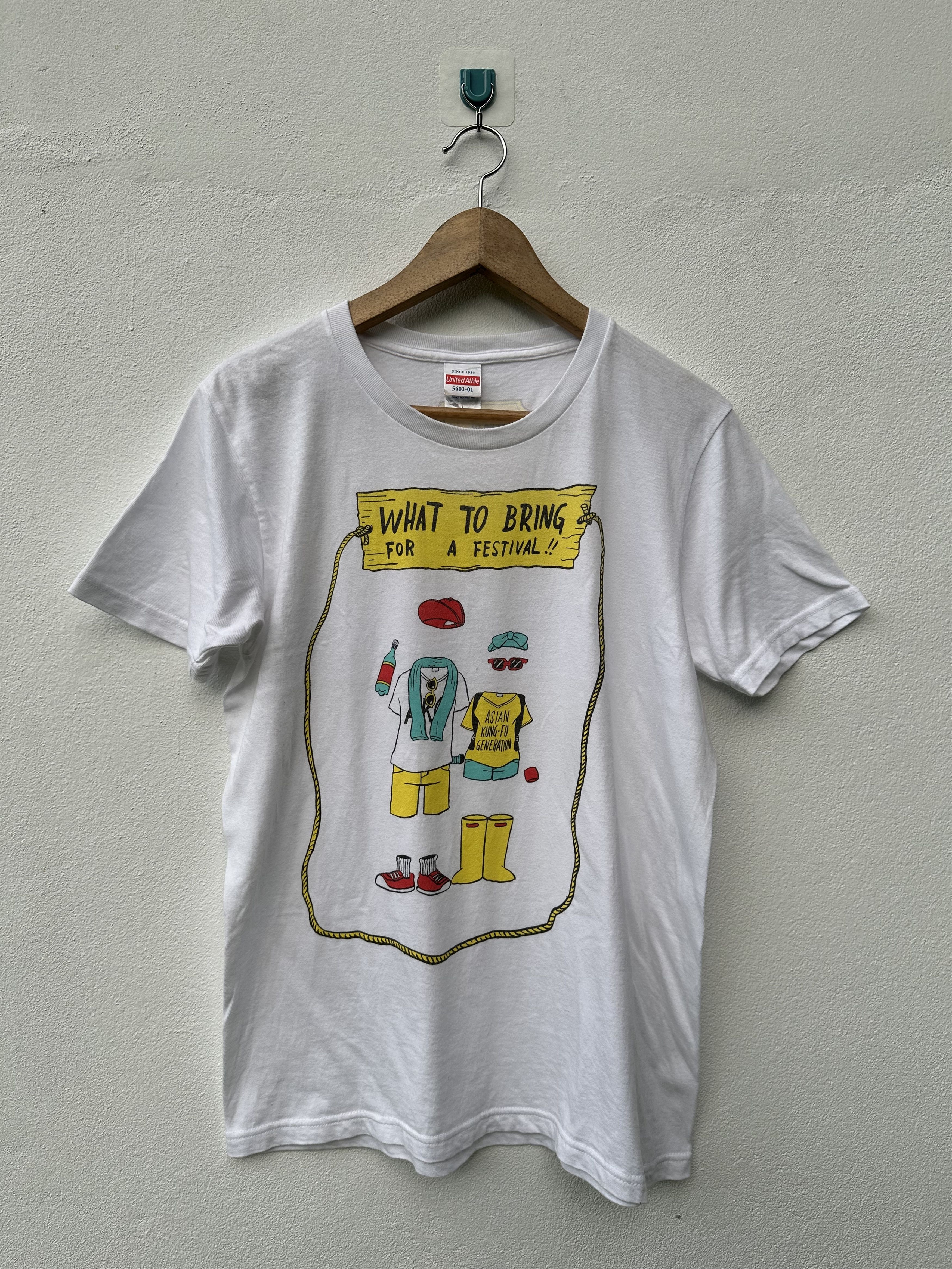 image of Band Tees x Rock Band Asian Kung-Fu Generation What To Bring For A Festival, Men's (Size Medium)