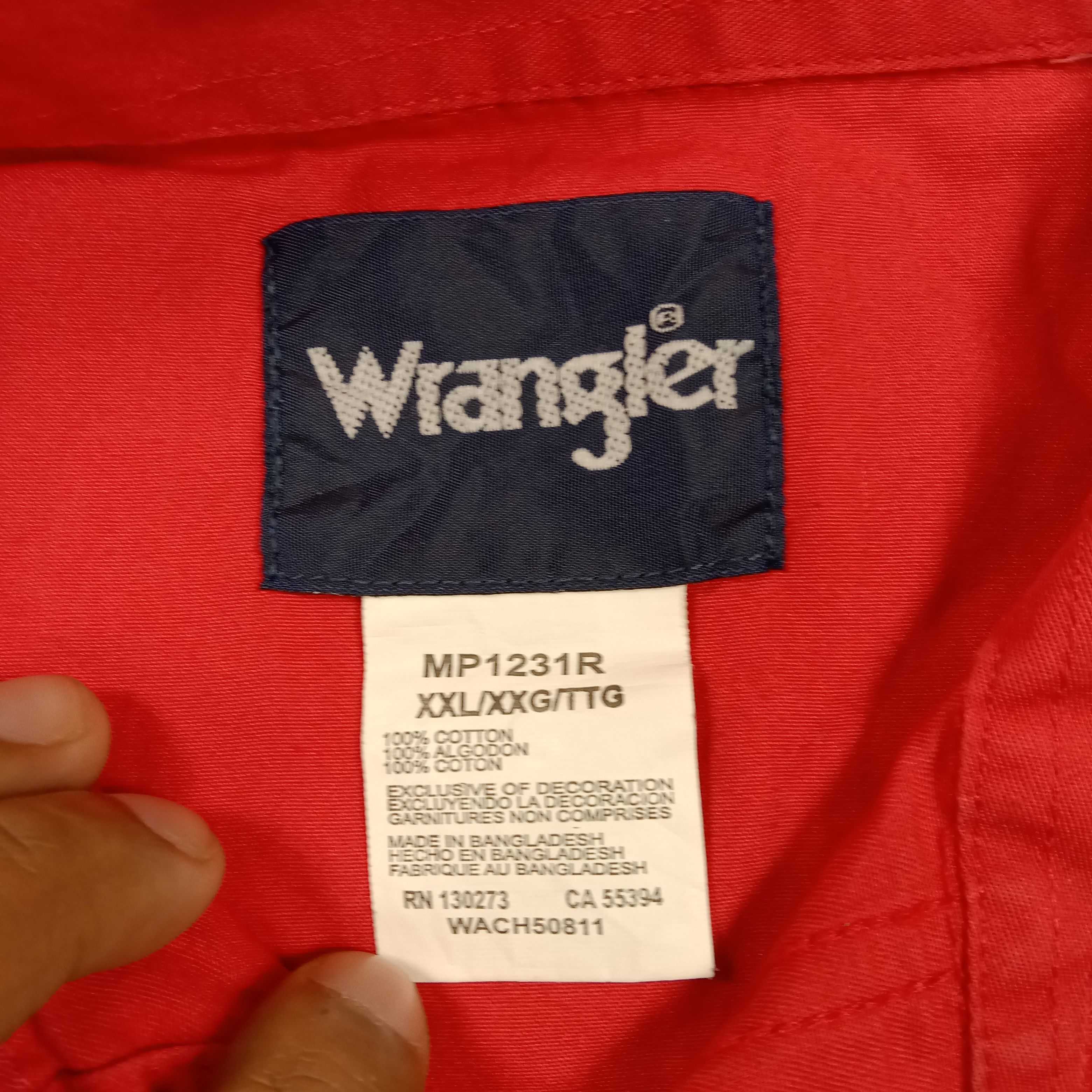 Wrangler Wrangler Big Size Shirt Button Up C276N61 Size US XXL / EU 58 / 5 - 5 Thumbnail