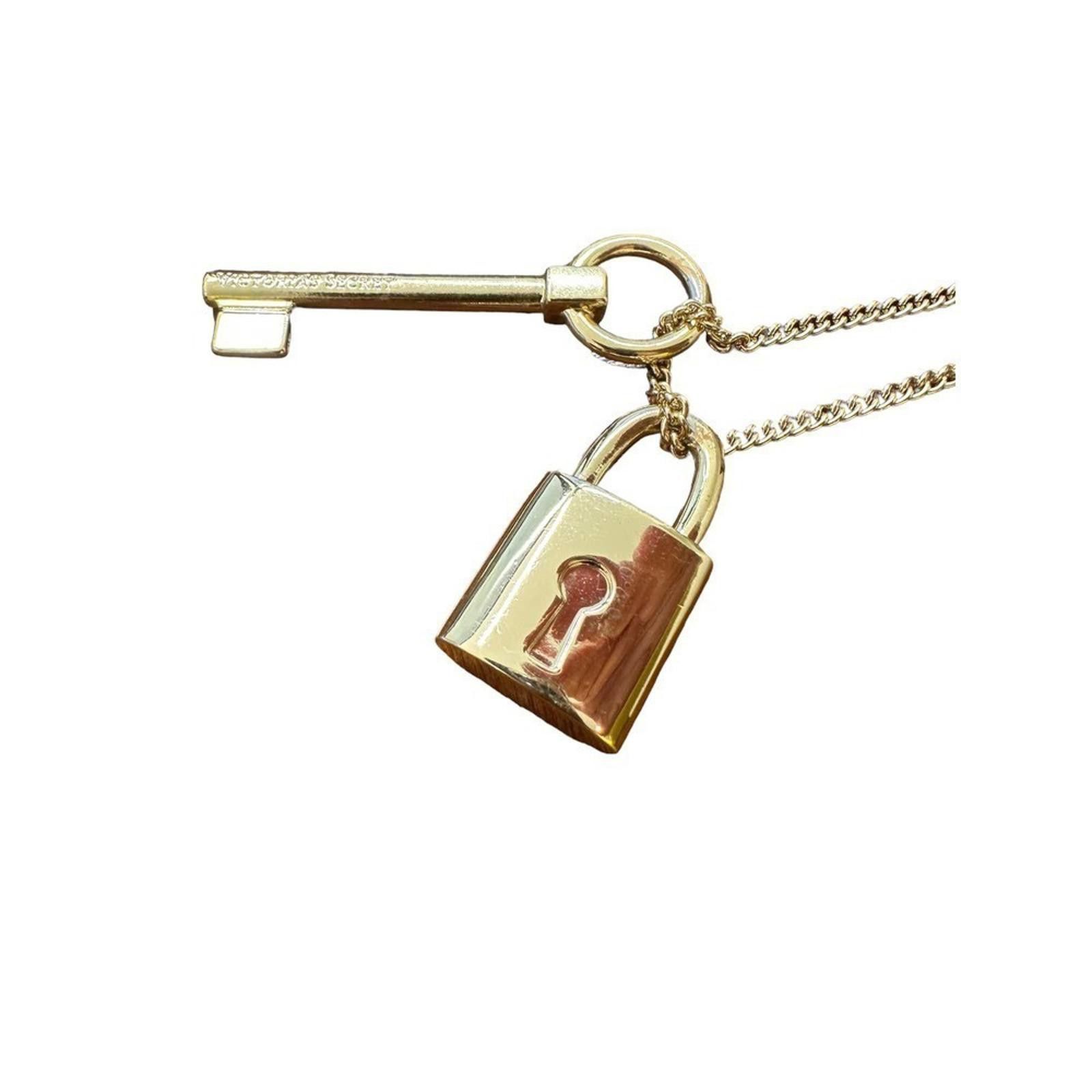 Designer Victoria Secret Lock & Key Long Pendant Necklace Size ONE SIZE - 2 Thumbnail
