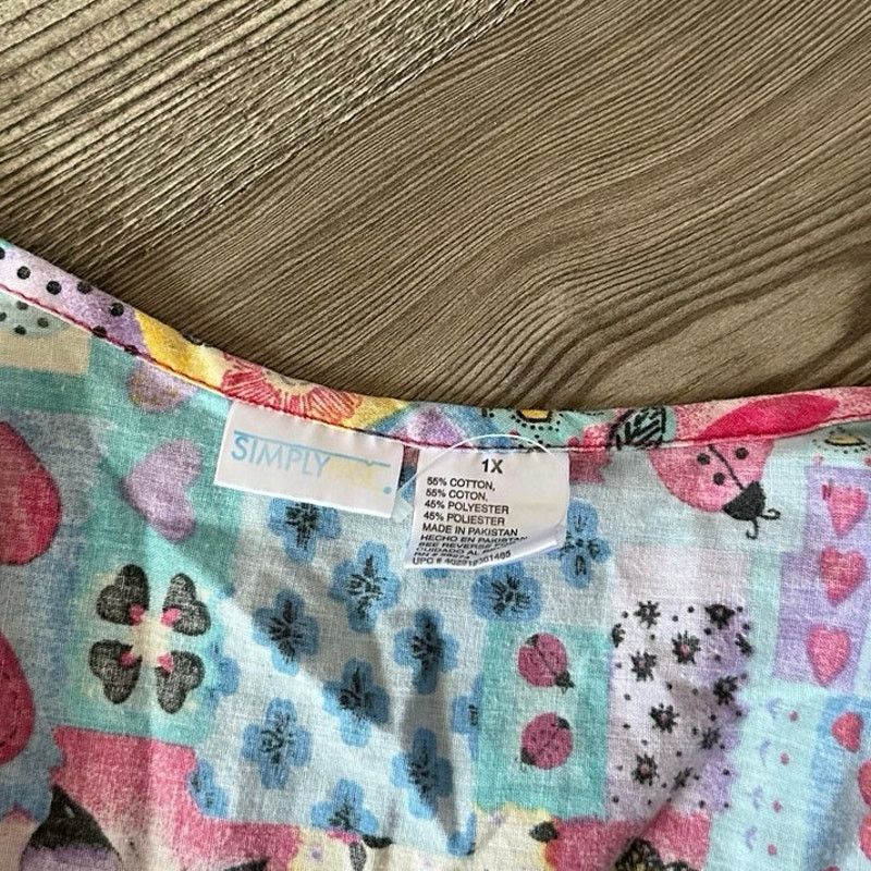 Other simply basic multicolor graphic print button up tank top Size XL / US 12-14 / IT 48-50 - 4 Thumbnail