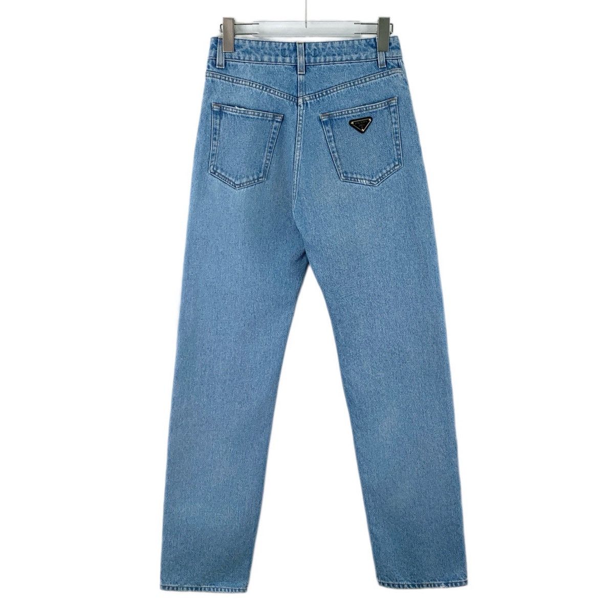 Prada Prada Blue Denim Casual Pants With Triangle Logo K26WX Size 28" / US 6 / IT 42 - 2 Thumbnail