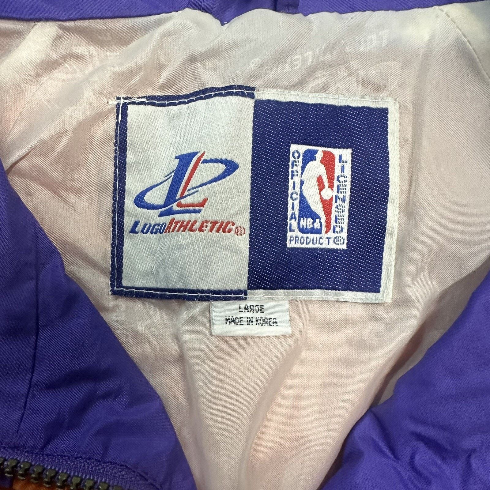 Logo Athletic × NBA × Vintage Vintage 90s Logo Athletic Phoenix Suns Sharktooth Jacket Size US L / EU 52-54 / 3 - 4 Thumbnail