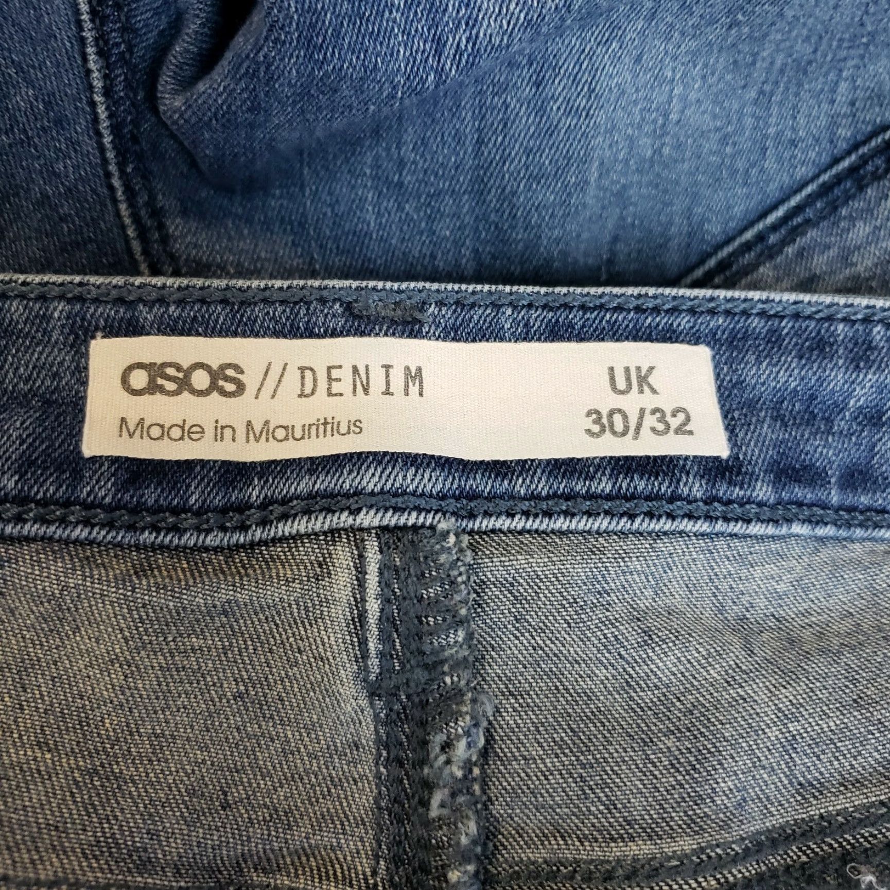 Asos ASOS Womens Skinny Jeans Sz 30/32 Blue Medium Wash Mid Rise Jeans - Regular Waist 16.5" Inseam 28" Womens Size 30" / US 8 / IT 44 - 6 Thumbnail