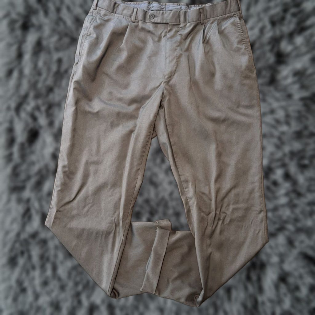 Ermenegildo Zegna Ermenegildo Zegna Milano Wool Dress Pants Trousers Men’s Brown 37x32 Size US 37 - 1 Thumbnail