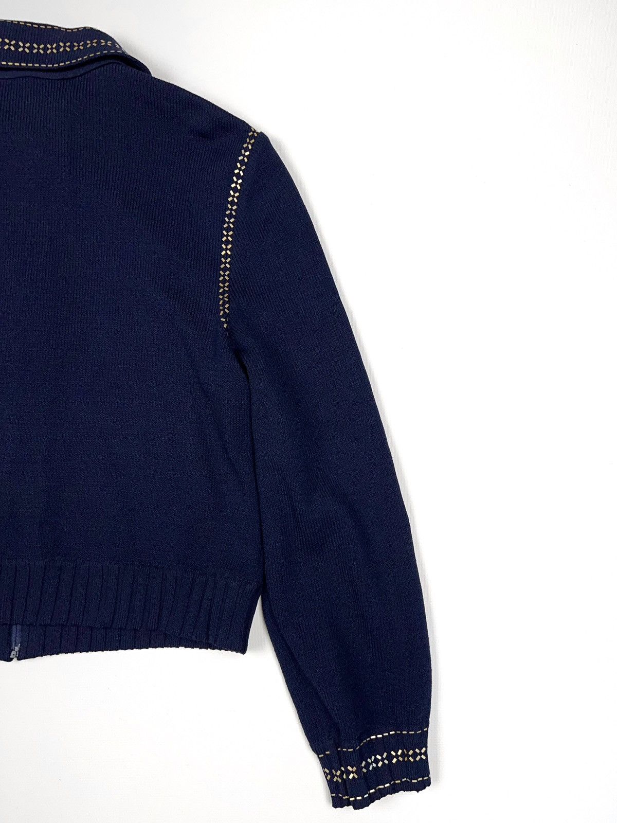 St. John St John Collection Knit Zip Cardigan Sweater made in USA Size L / US 10 / IT 46 - 10 Thumbnail