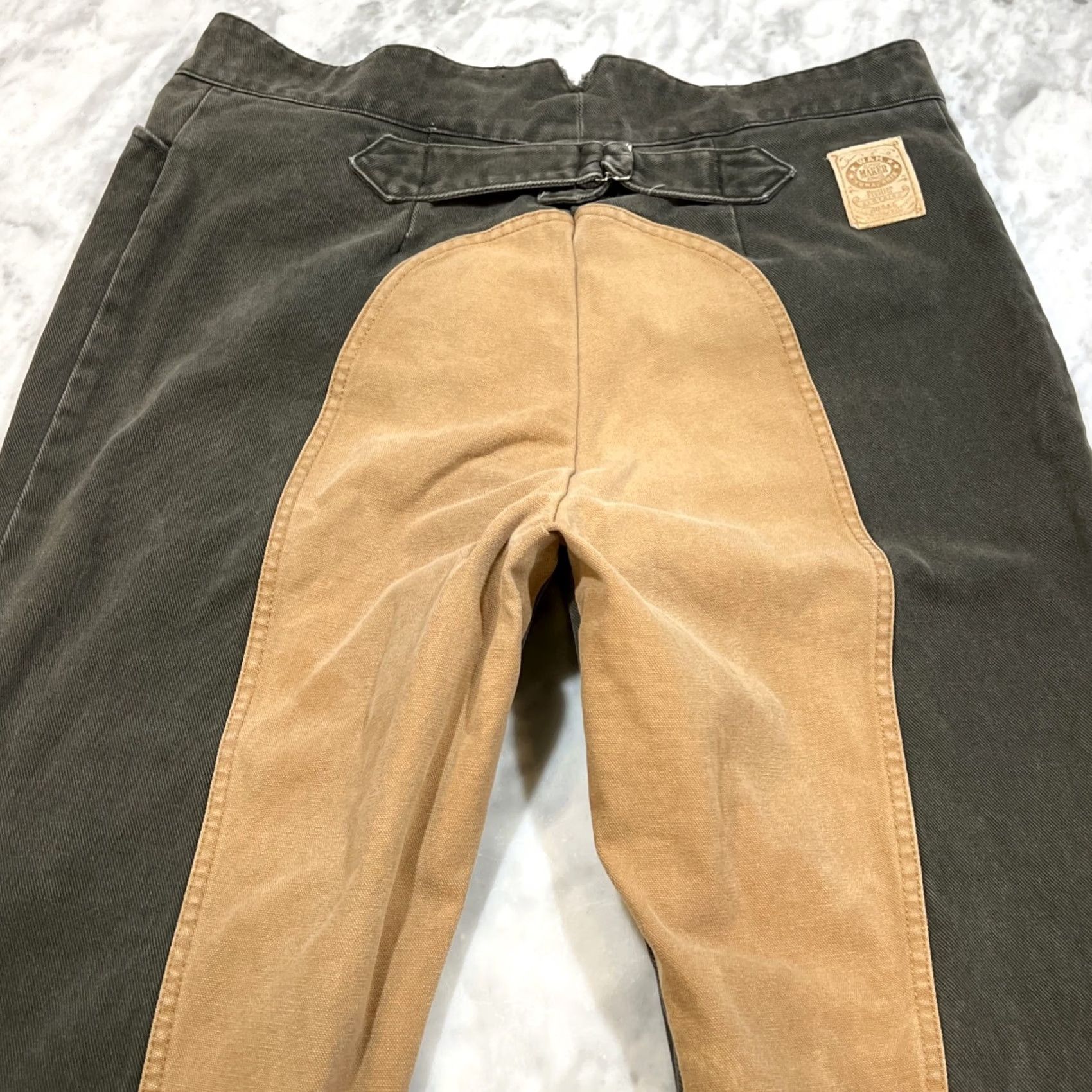 Vintage VINTAGE Wahmaker Jeans 40 Green Frontier Men 40x Tan Button Fly Buckle Back Size US 40 / EU 56 - 4 Thumbnail