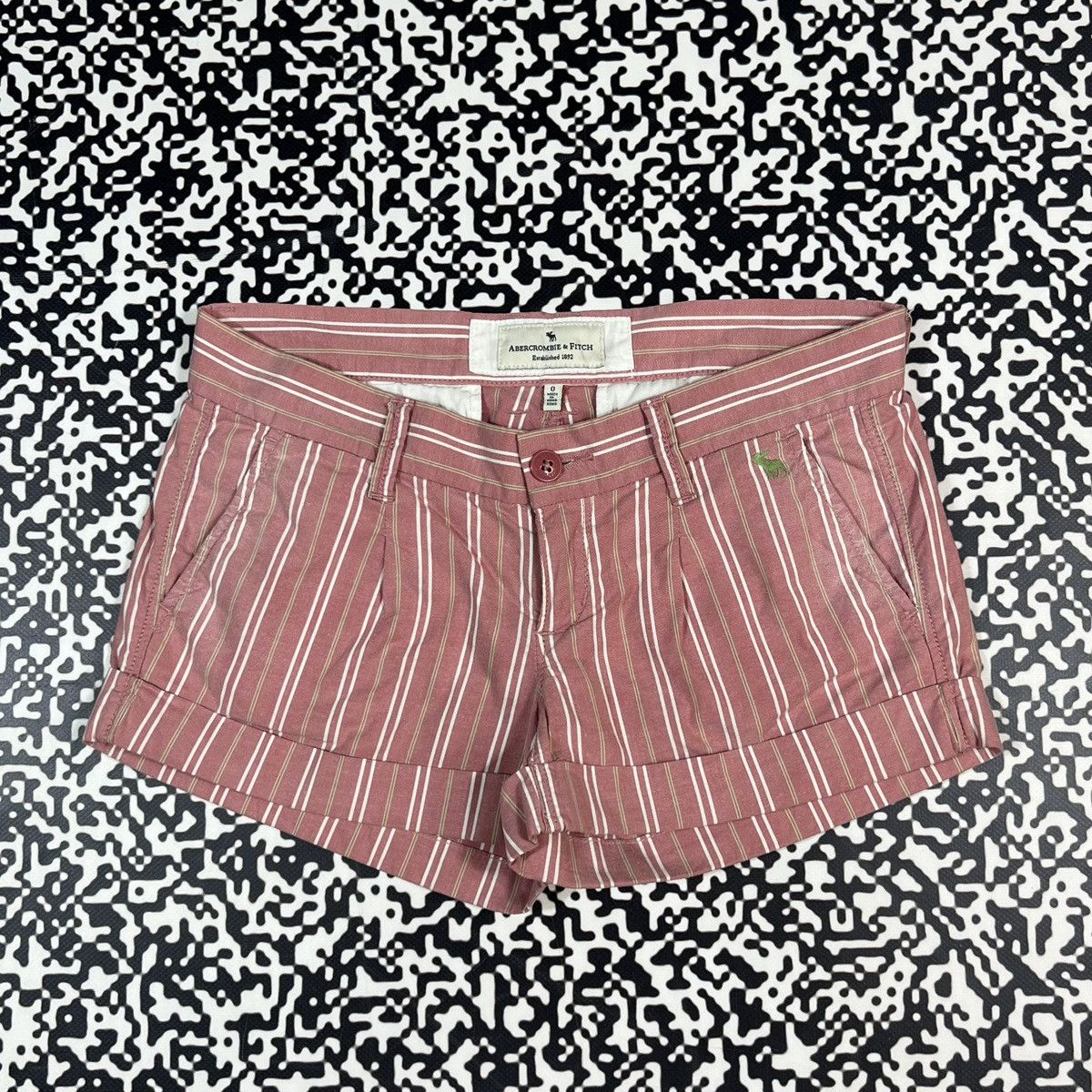 Abercrombie & Fitch Vintage Y2K Abercrombie Fitch Sexy Style Striped Mini Shorts Size 25" / US 0 / IT 36 - 5 Thumbnail