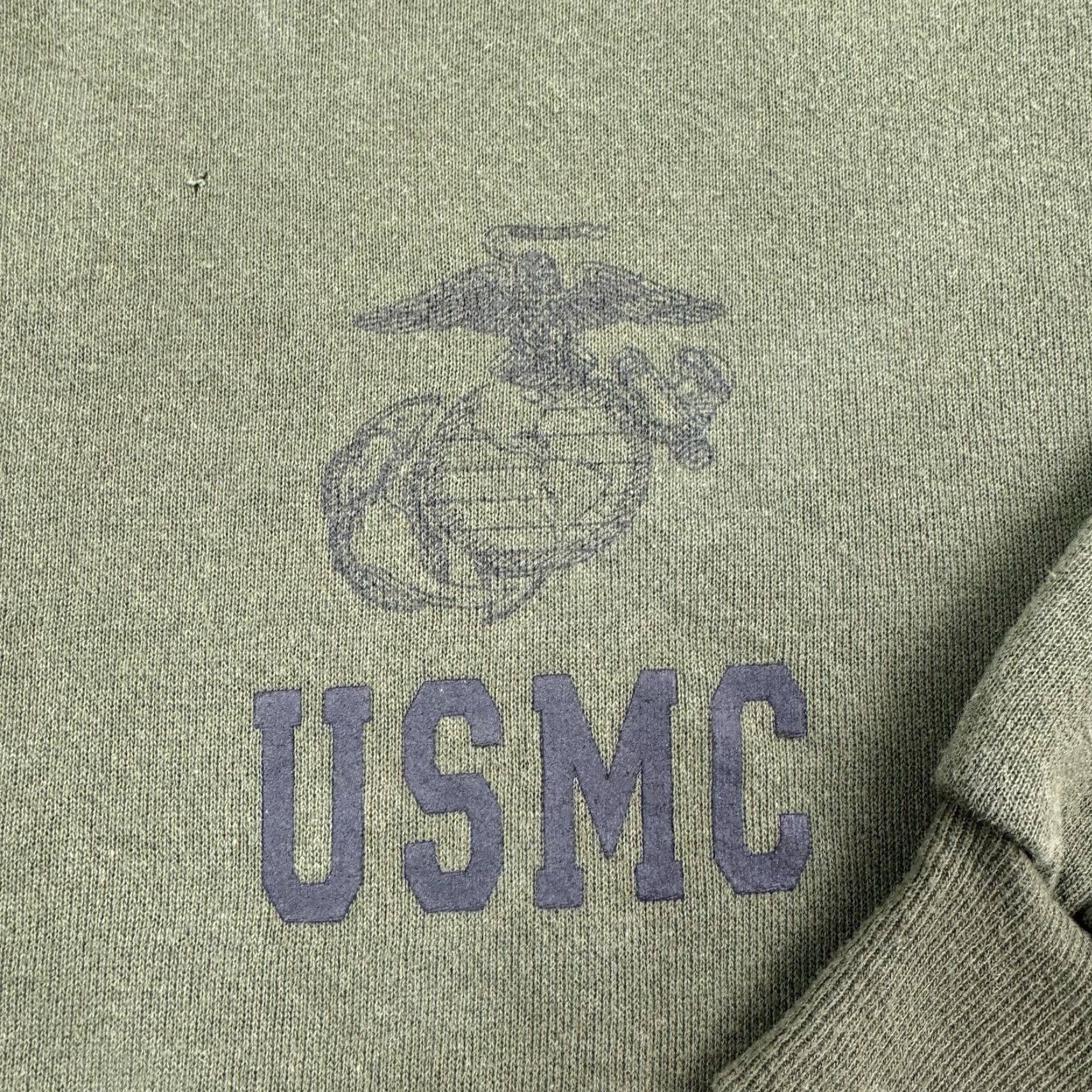 Vintage VINTAGE Duke United States Marine Corps Sweatshirt Men M Green Military USMC 90s USA Crew Neck Pullover Size US M / EU 48-50 / 2 - 2 Thumbnail