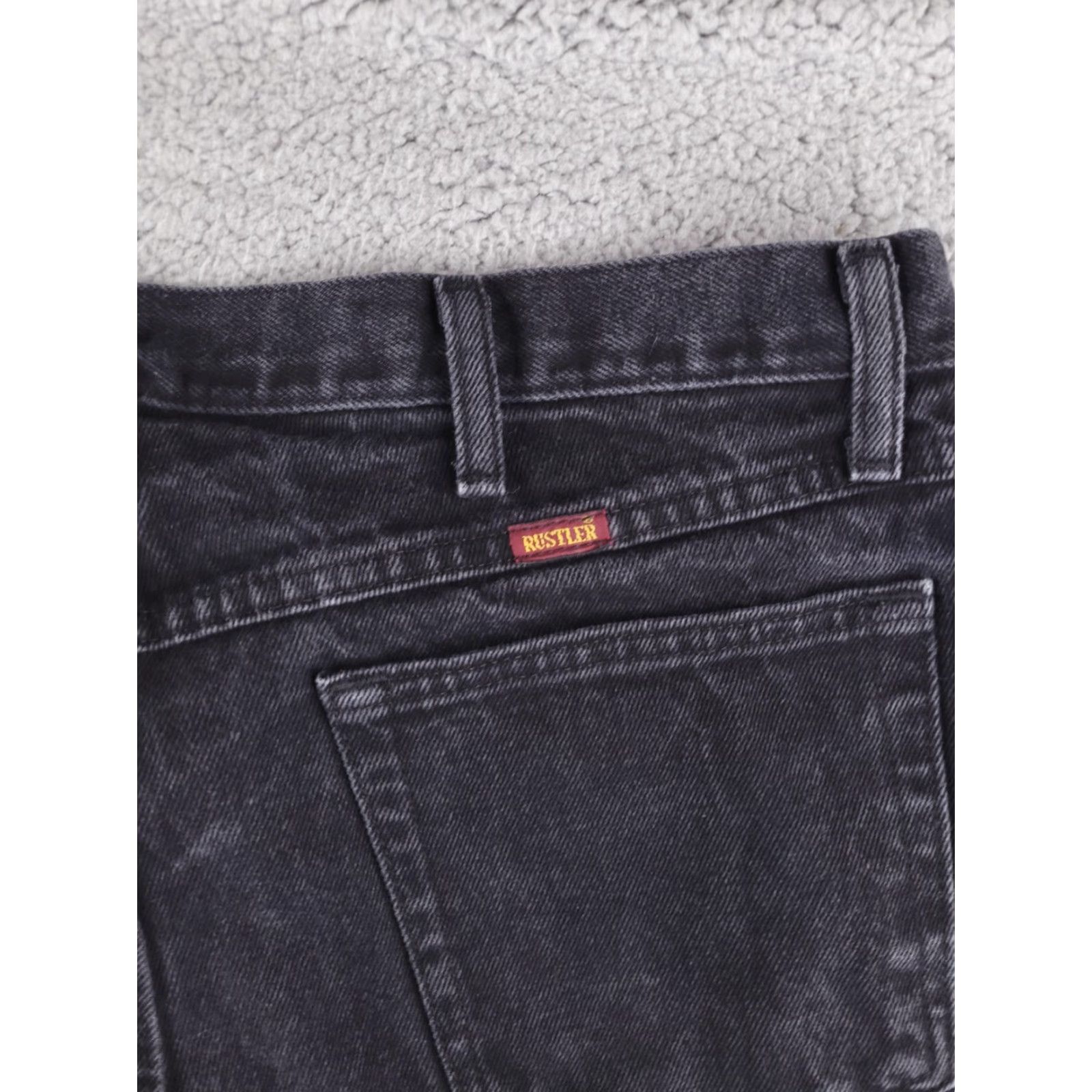 Wrangler Wrangler Jeans Mens 36x32 Black Straight Distressed Western Denim Pants Jeans Mens 36 Black Straight Distressed Western Size US 36 / EU 52 - 7 Thumbnail