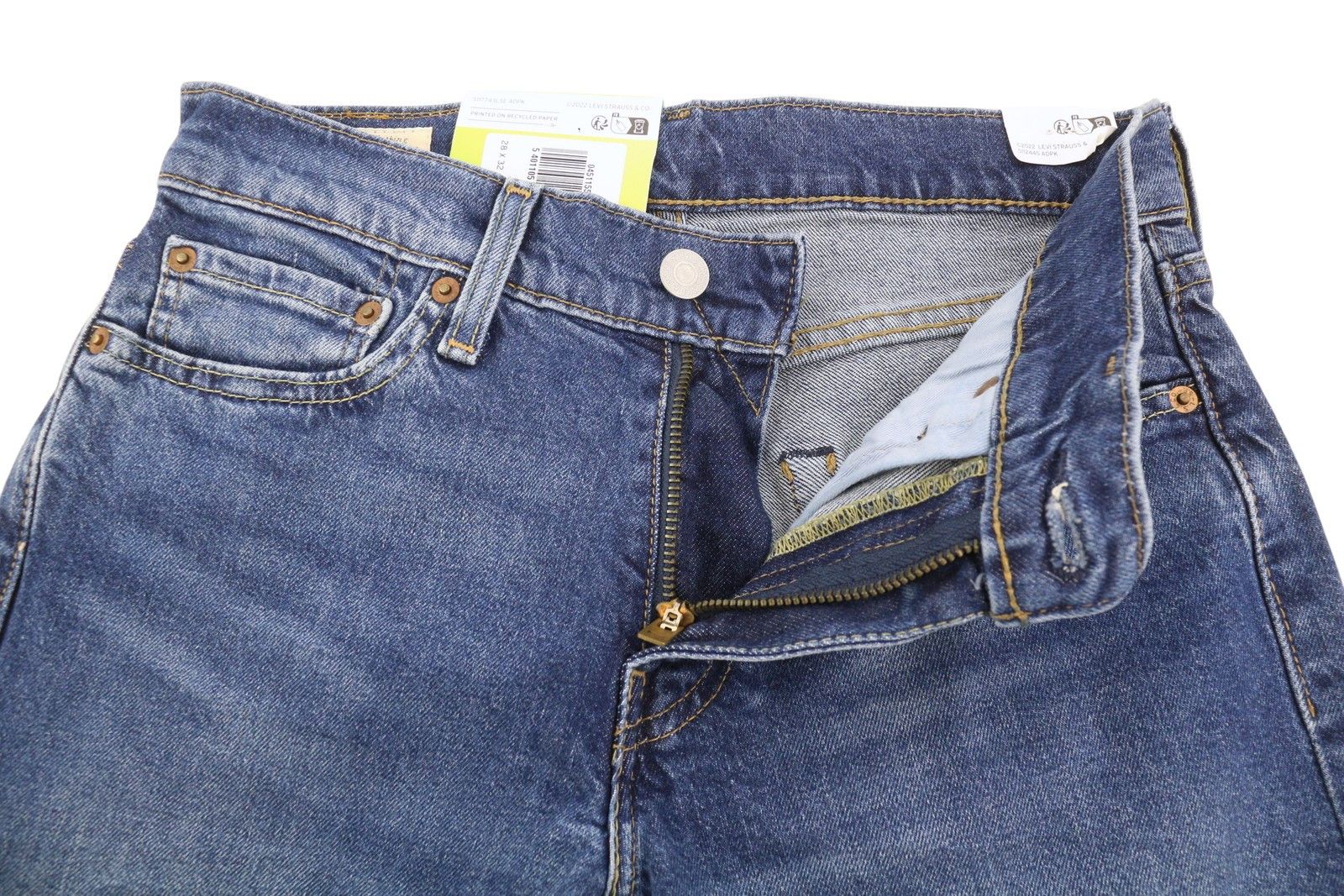 Levi's 511 W28/L32 Big E Slim Zip Faded Blue Jeans 87069 Size US 28 / EU 44 - 4 Thumbnail