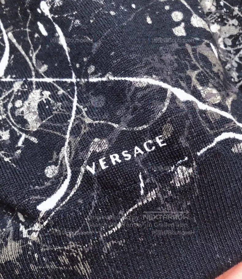 Versace Versace Splashed ink fireworks sweatshirt knitted sweater Size US S / EU 44-46 / 1 - 5 Thumbnail