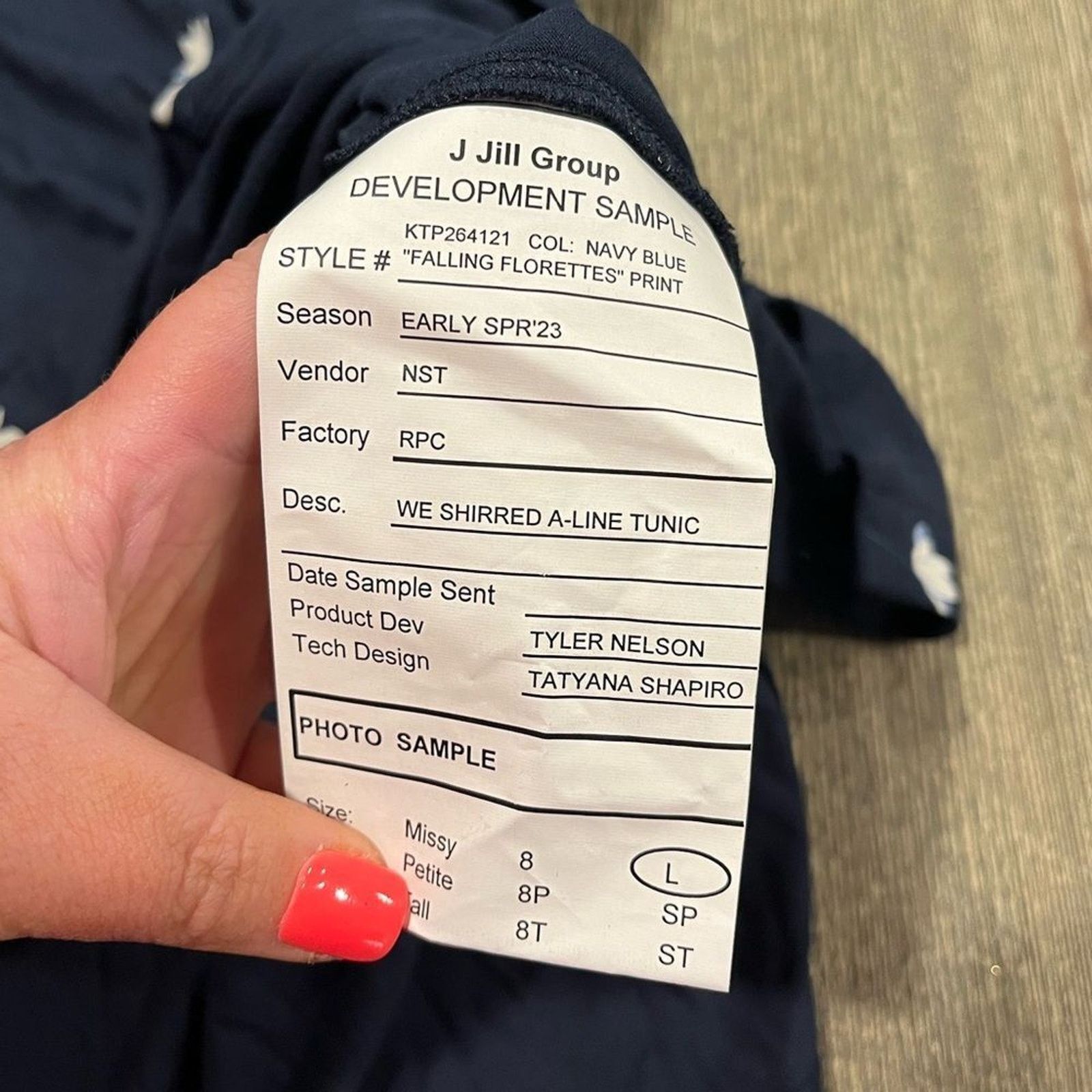 J. Jill J. Jill Wearever Shirred A-Line Tunic 3/4 Sleeve Falling L Size L / US 10 / IT 46 - 3 Thumbnail