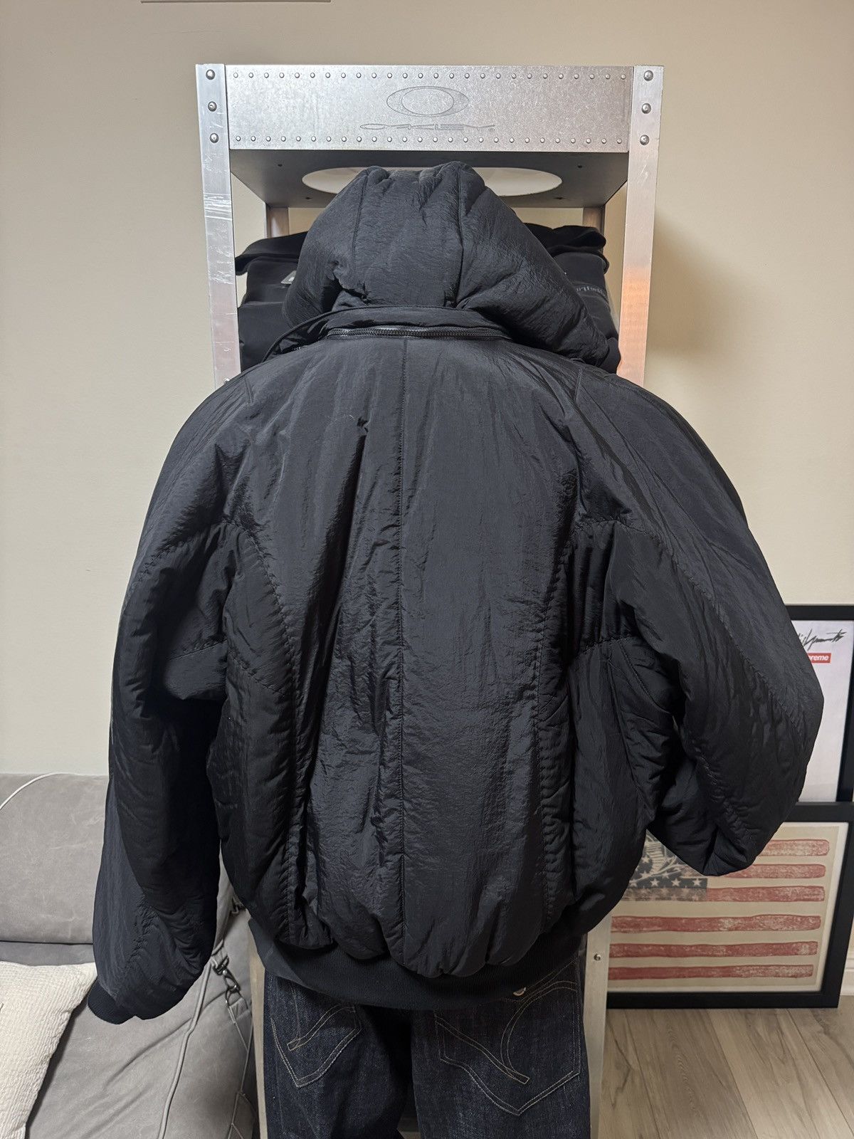 Hyein Seo Hyein Seo Double Zip Hooded Bomber Puffer Jacket Black Size US XL / EU 56 / 4 - 14 Thumbnail