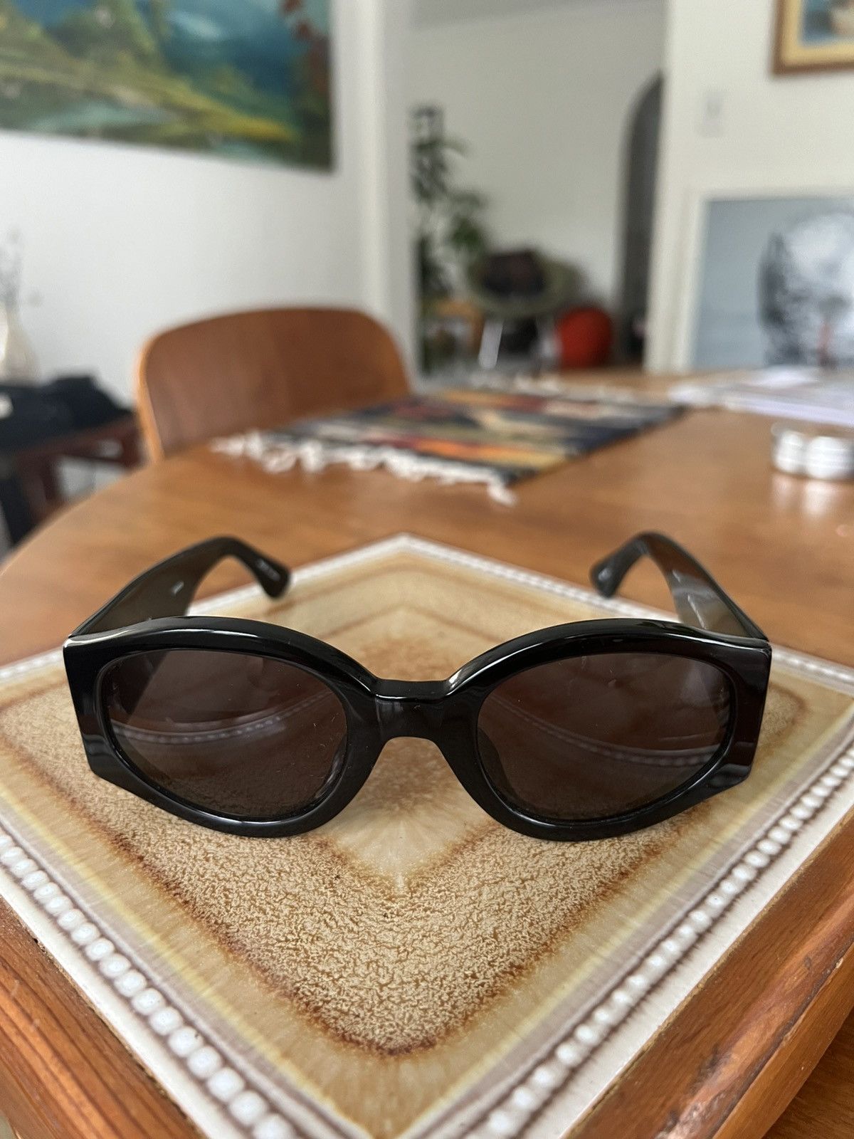 Dries Van Noten × Linda Farrow Dries Van Noten Sunglasses in Black Size ONE SIZE - 5 Thumbnail