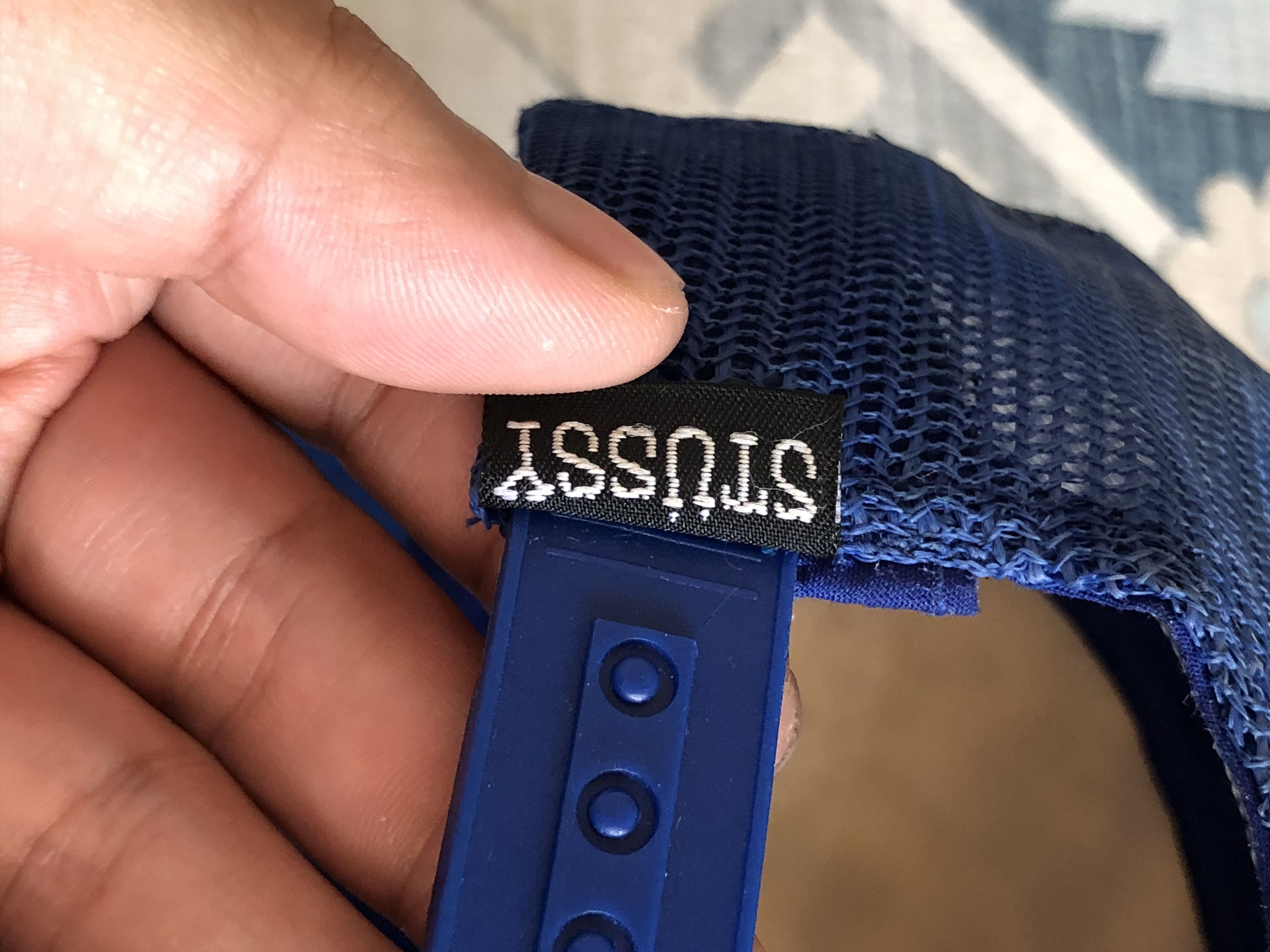 Stussy RARE🔥VINTAGE 90’S STUSSY JAHIRIE RASTA BLUE TRUCKER Size ONE SIZE - 10 Thumbnail
