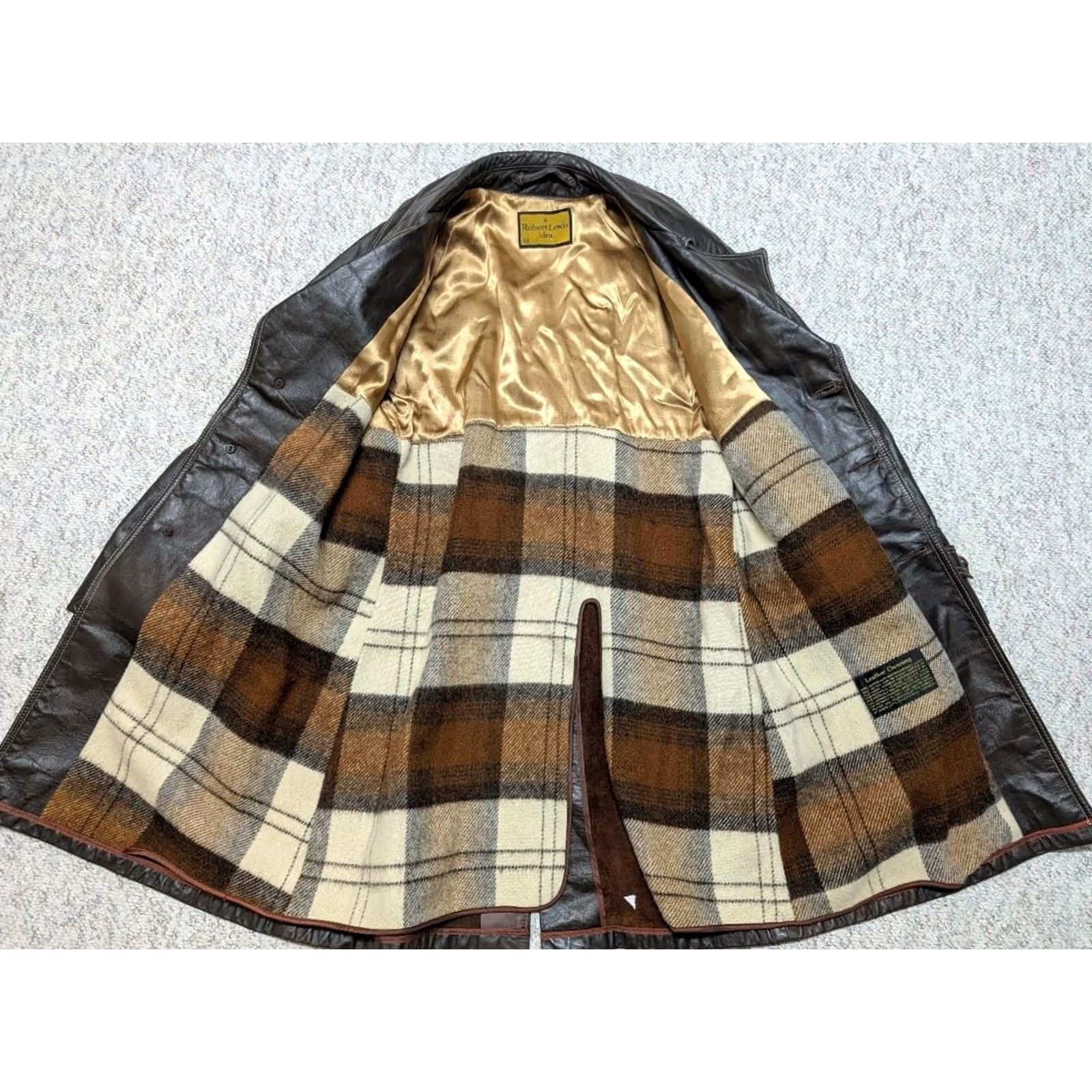Vintage VINTAGE Robert Lewis Overcoat Coat M Western Brown Leather 40-42 Mens Size US M / EU 48-50 / 2 - 5 Thumbnail