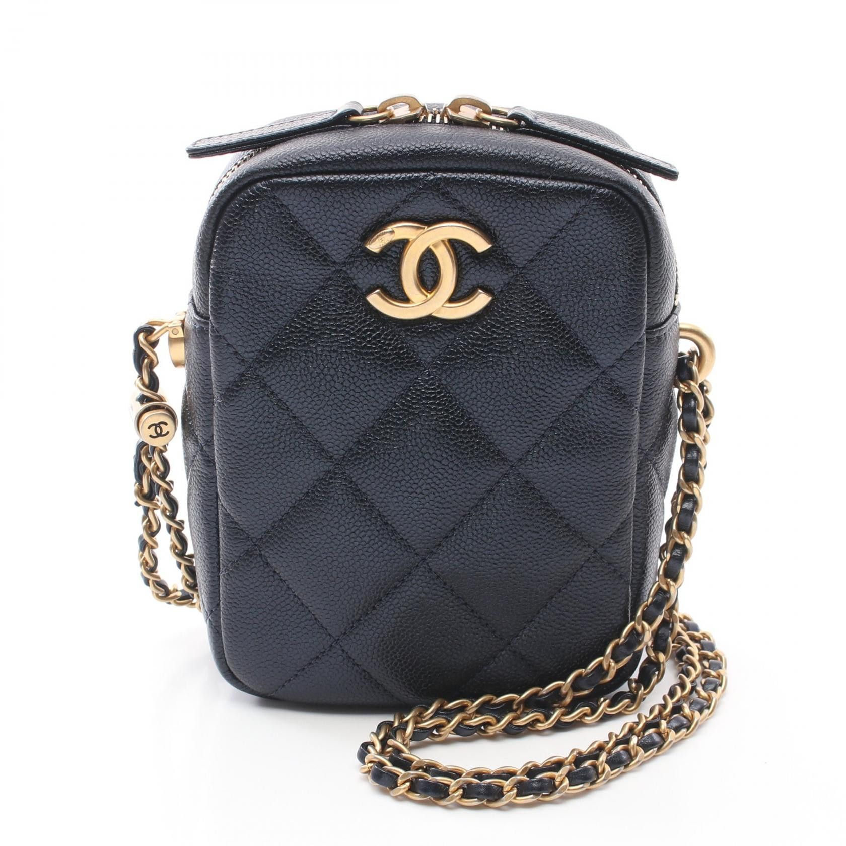 Chanel Chanel Matelasse Caviar Skin Shoulder Bag Leather Shoulder Bag As2857 in Blue, Women's