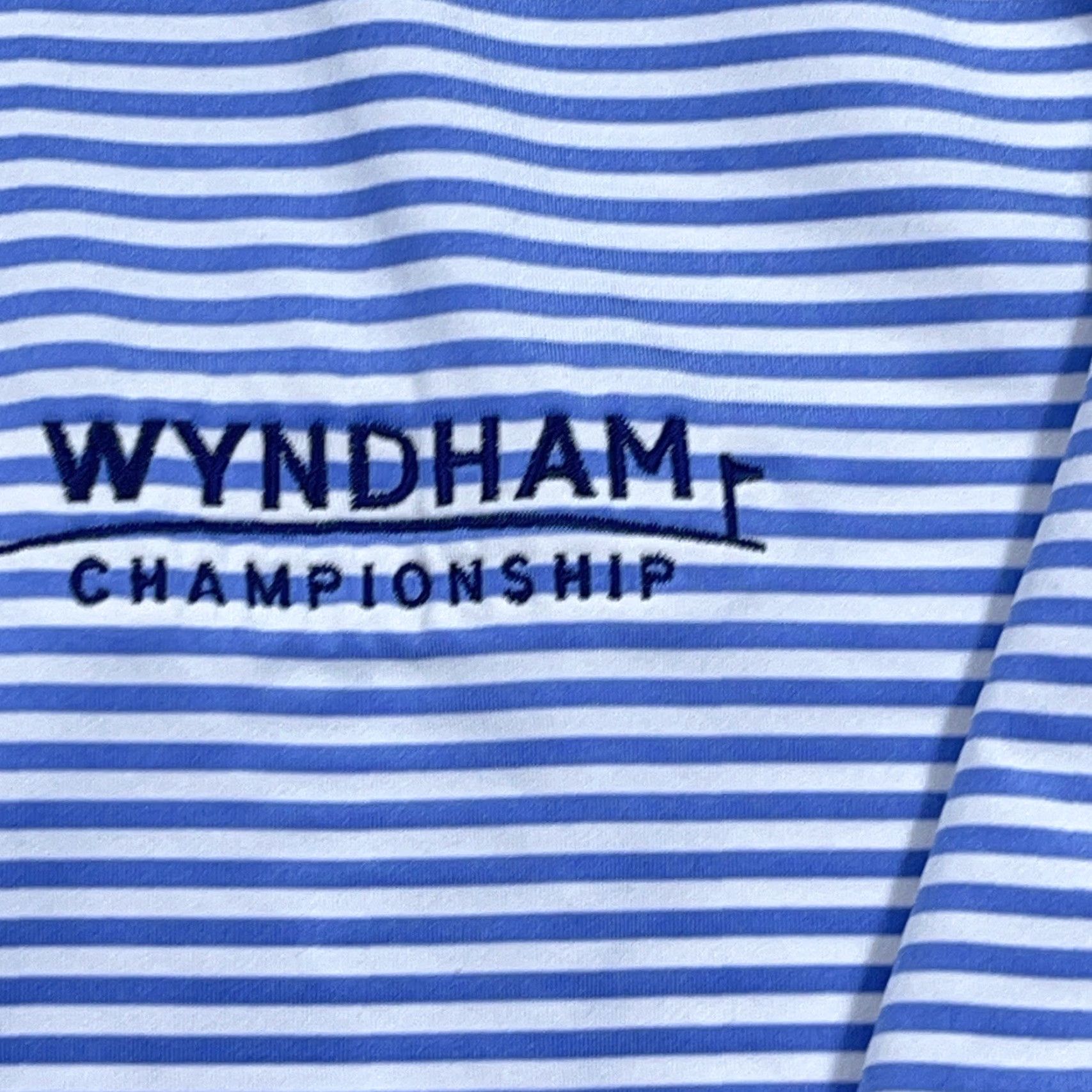 RLX Ralph Lauren VINTAGE RLX Ralph Lauren Polo Shirt Men XL Blue Striped Performance Wyndham Golf Corse Size US XL / EU 56 / 4 - 3 Thumbnail