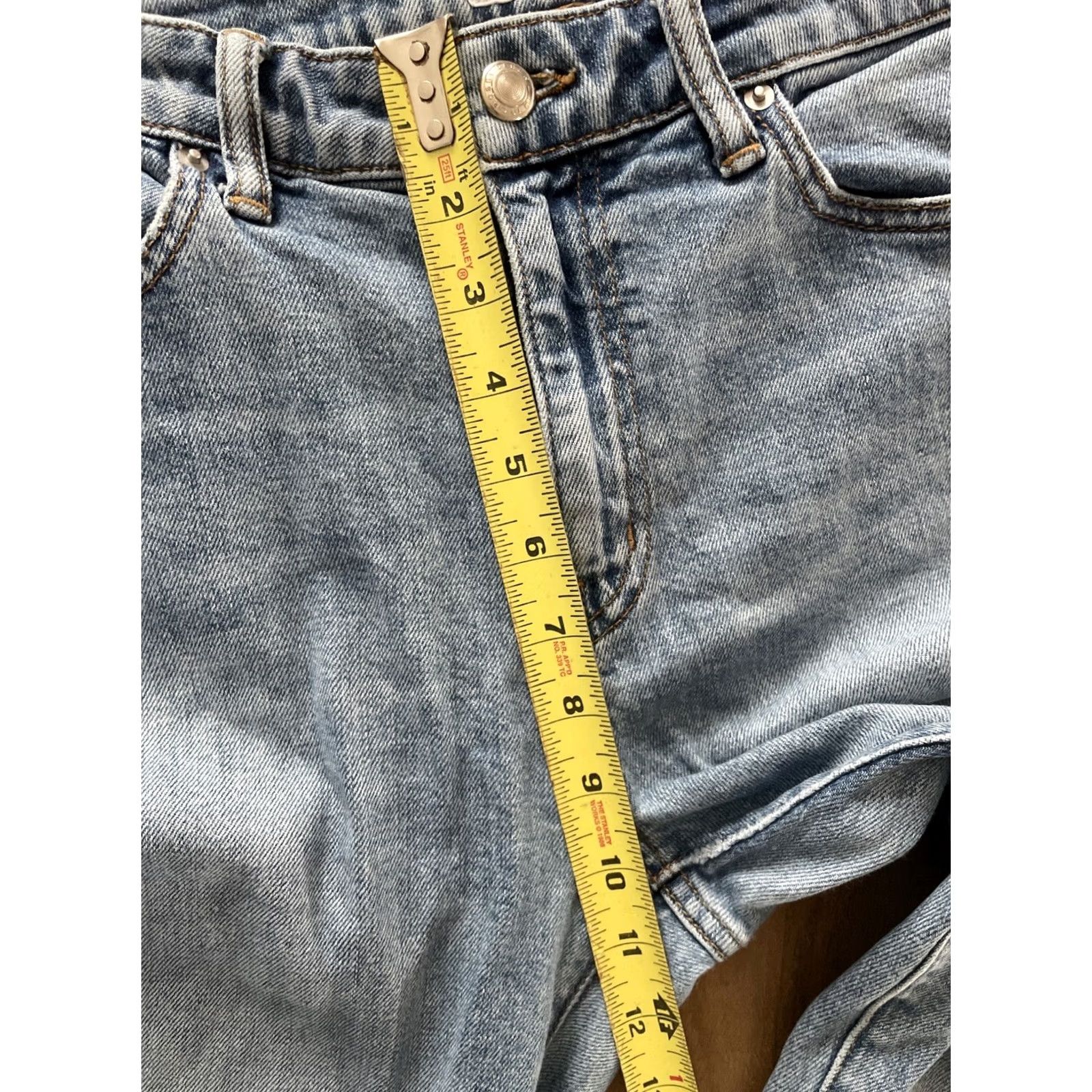 Vintage Derek Lam 10 Crosby Jeans Womens 32x27 Light Wash Mid Rise Cropped Flare Denim 5-Pocket Fringe Vintage No Size 24" / US 00 / IT 34 - 7 Thumbnail
