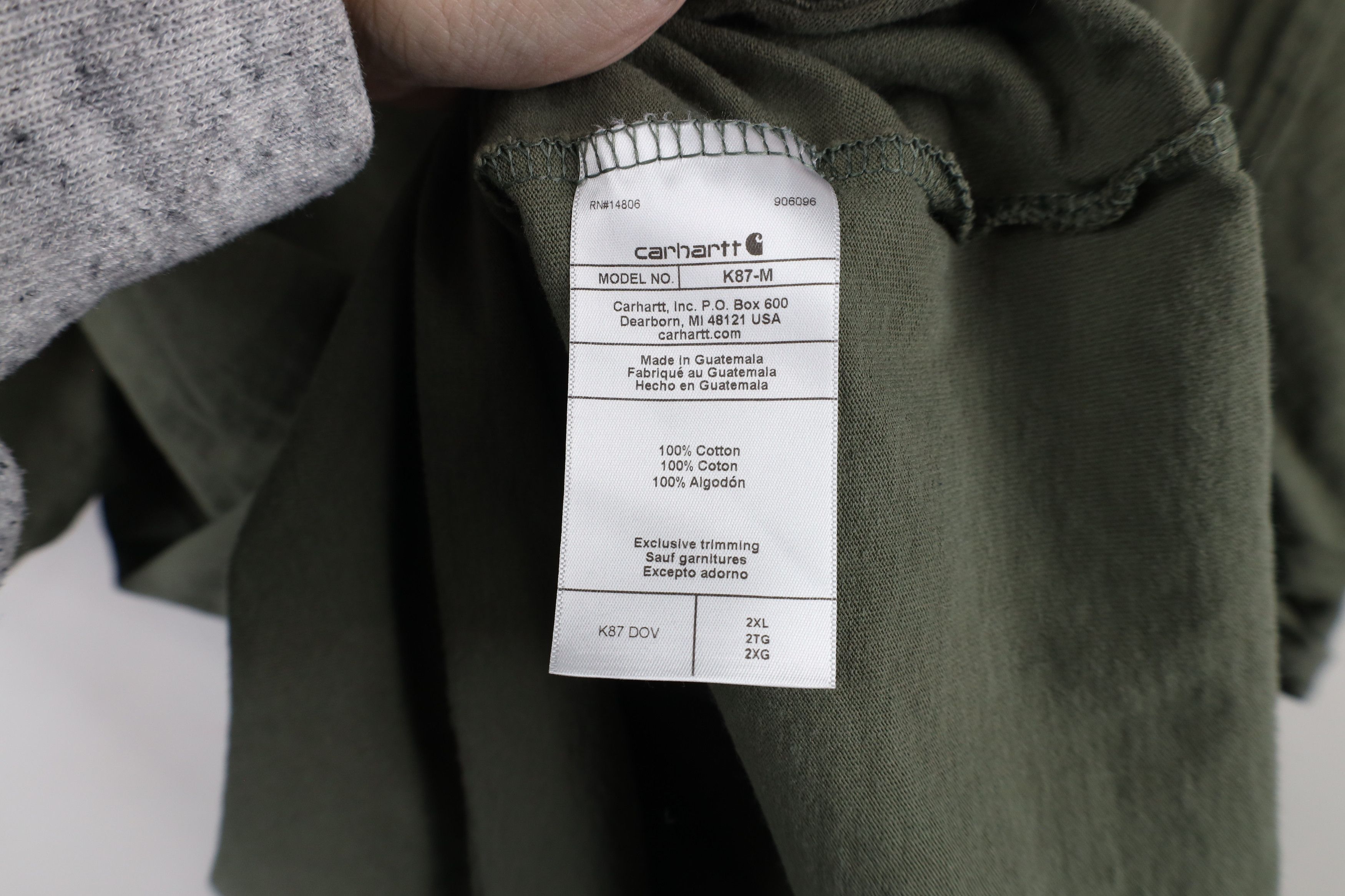 Carhartt × Vintage Vintage Y2K Carhartt Fit Short Sleeve Pocket T-Shirt Green Size US XXL / EU 58 / 5 - 8 Thumbnail