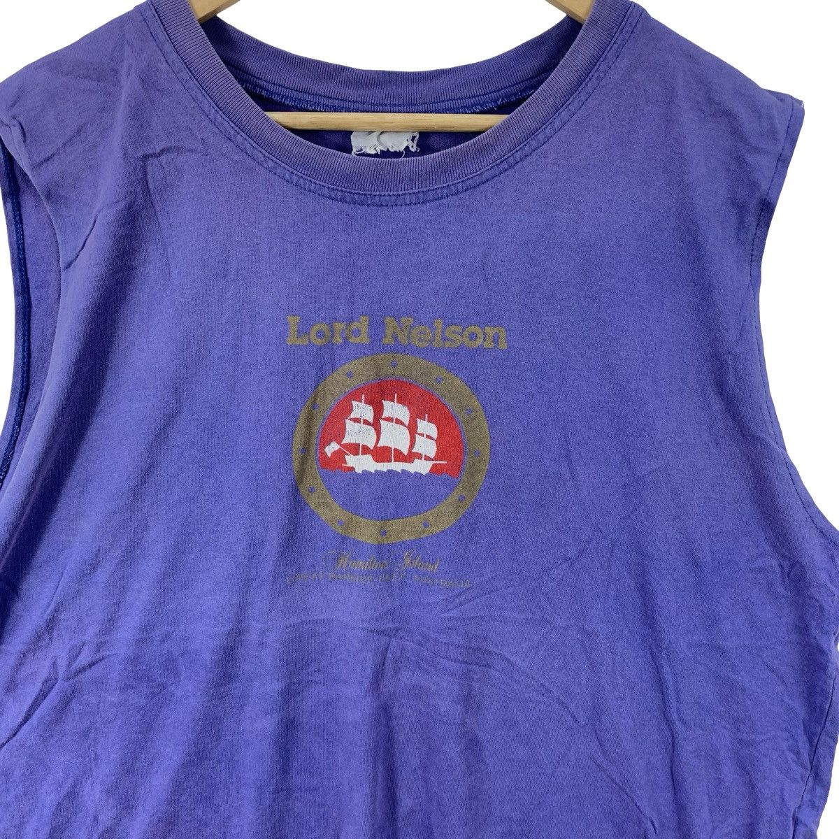 Vintage Vintage Lord Nelson Nautical Ship Graphic Sleeveless Tee Size US XXL / EU 58 / 5 - 6 Thumbnail