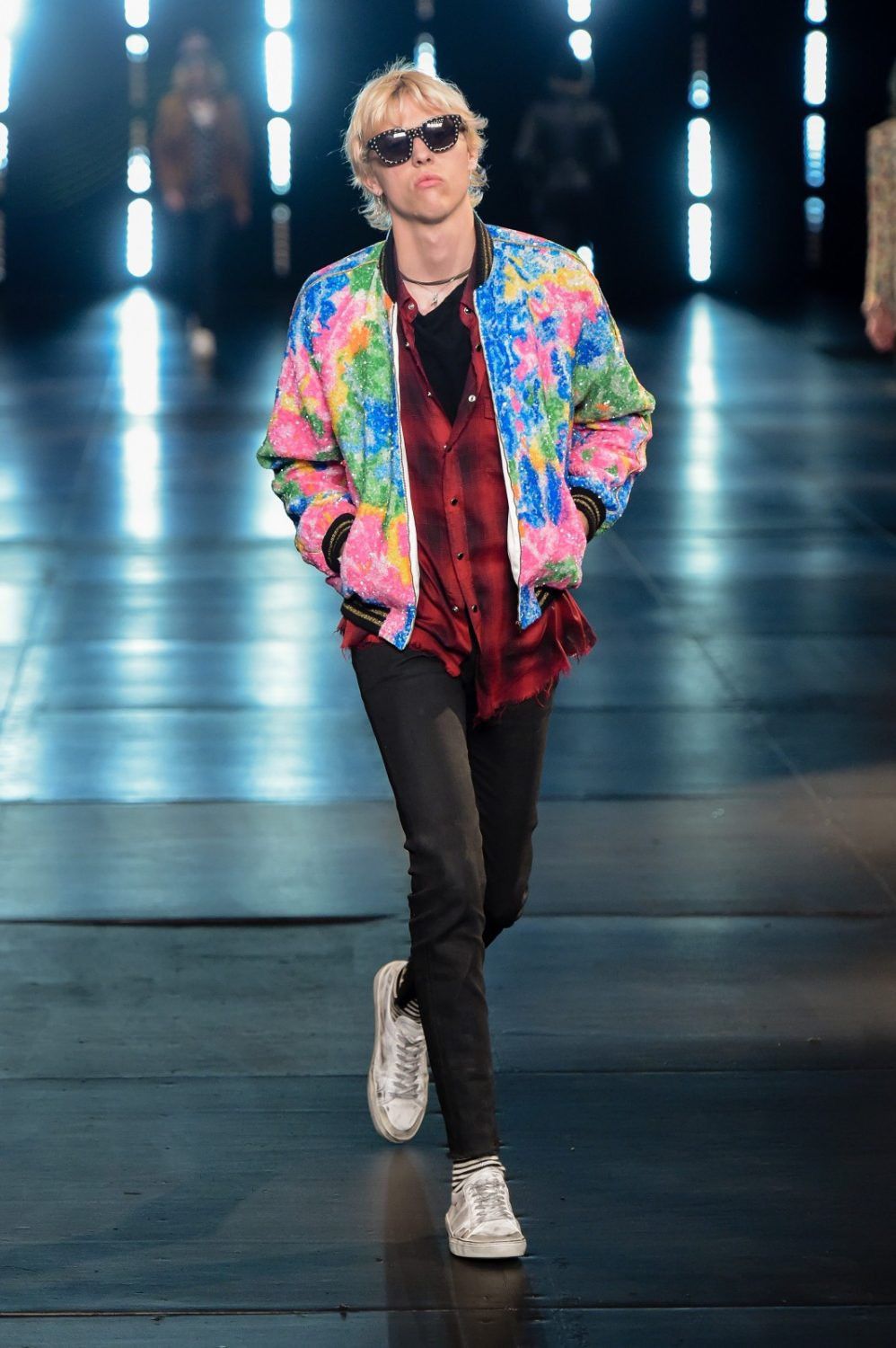 Saint Laurent Paris SAINT LAURENT PARIS BY HEDI SLIMANE 16SS SEQUIN BOMBERJACKET Size US S / EU 44-46 / 1 - 12 Thumbnail