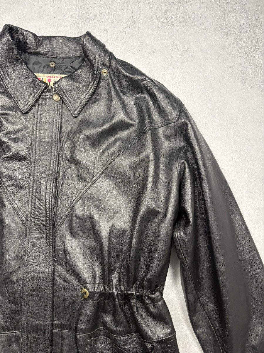 Desigual Vintage Disuguale Italian Leather Jacket Made in Italy Size US XL / EU 56 / 4 - 3 Thumbnail