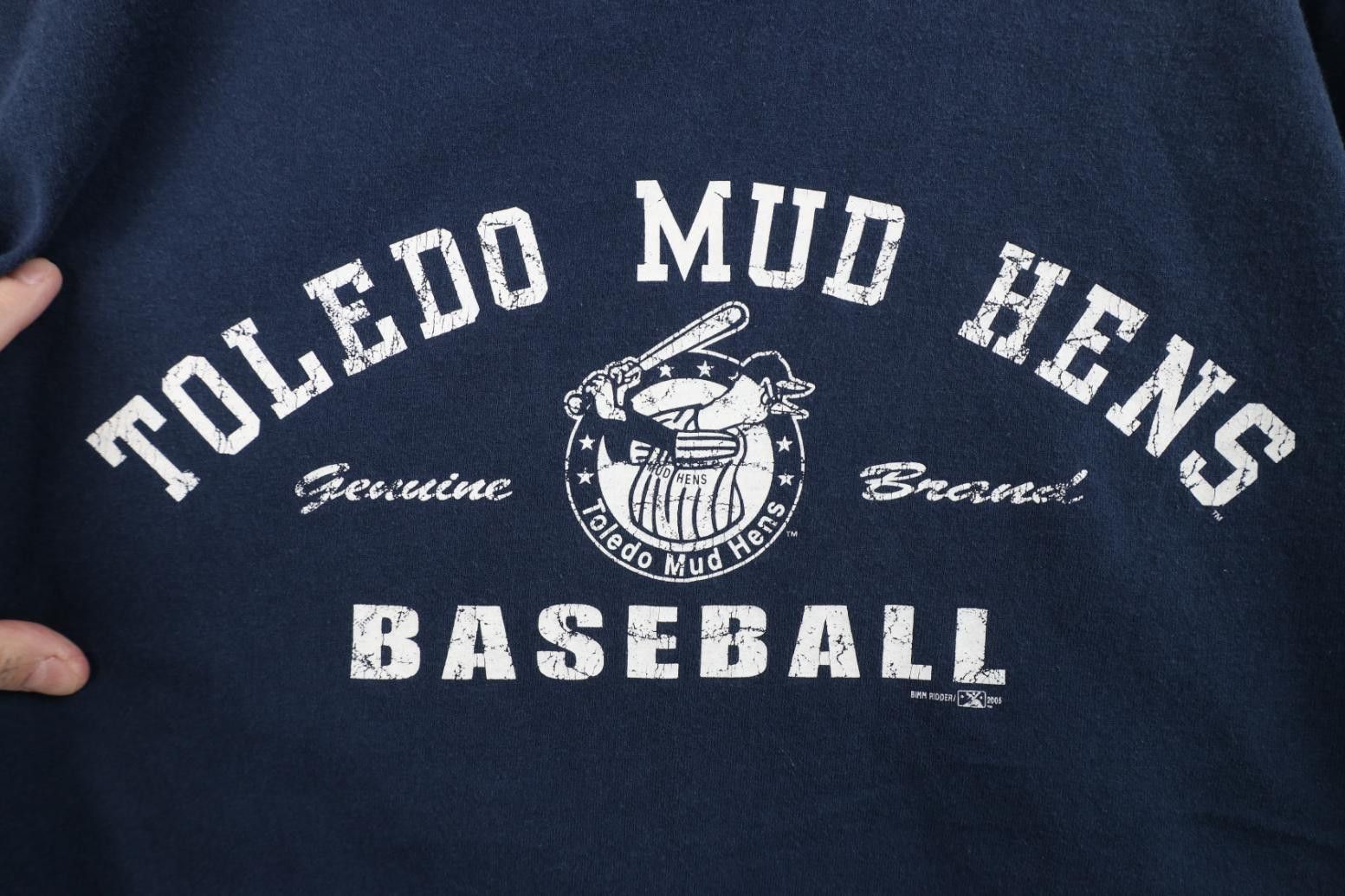 Vintage Vintage Y2K 2005 Toledo Mud Hens Baseball T-Shirt Blue Size US L / EU 52-54 / 3 - 4 Thumbnail