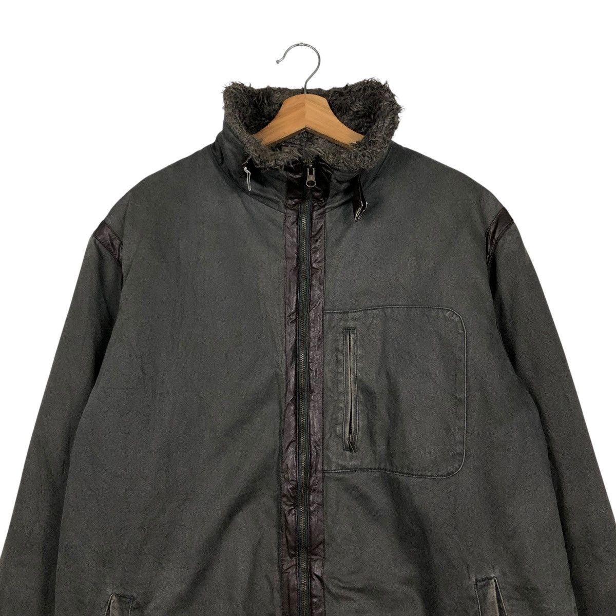 Japanese Brand 🔥VINTAGE BIKER JACKET REAL SMPL FUR BLANKET ISSEY MIYAKE Size US L / EU 52-54 / 3 - 5 Thumbnail