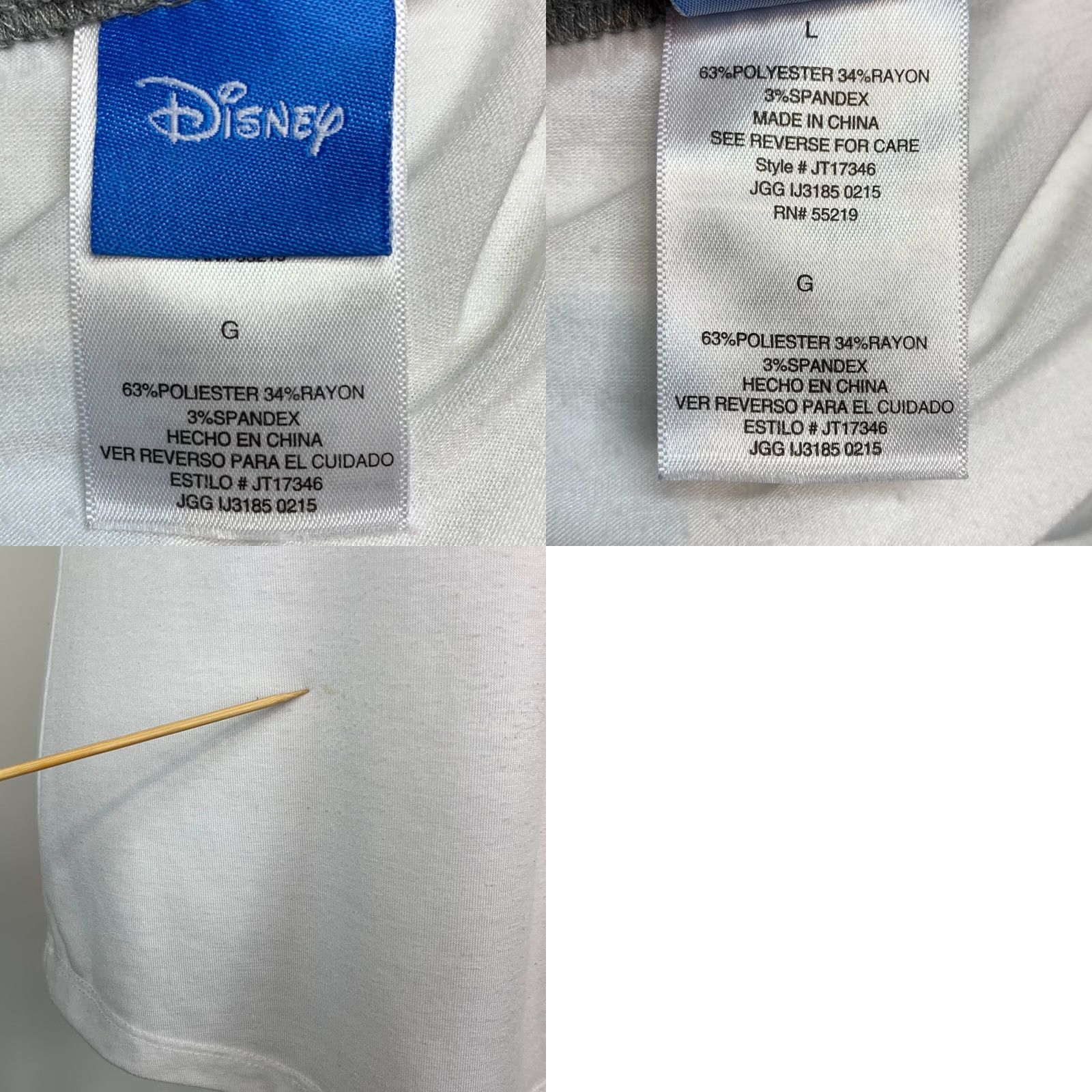 Disney Disney Frozen Olaf Shirt Womens Size L White Gray Short Sleeve Patch Pocket Tee Size L / US 10 / IT 46 - 8 Thumbnail