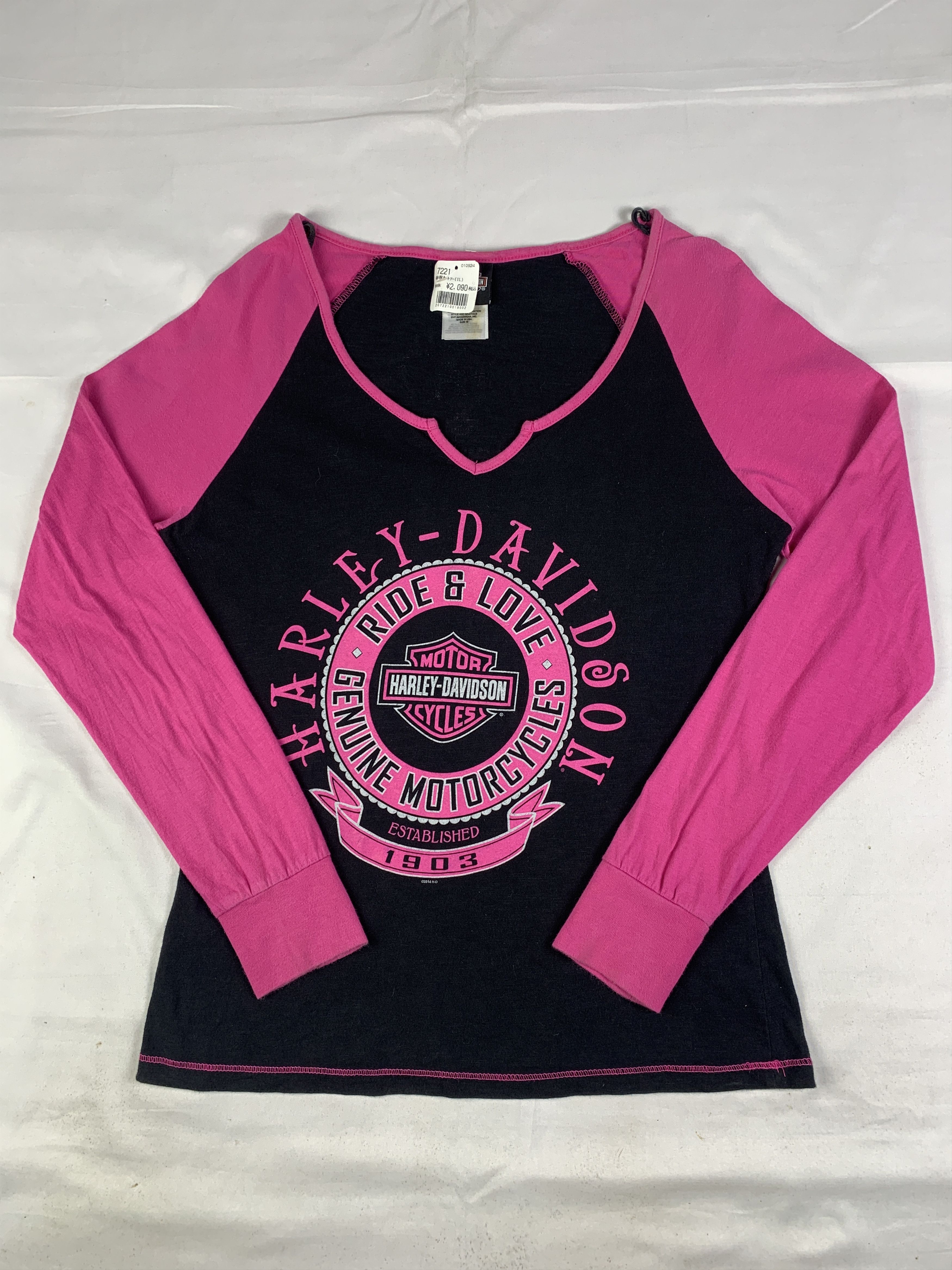 Harley Davidson 2014 Harley Davidson El Paso TEXAS Raglan Tee (L) Size L / US 10 / IT 46 - 1 Thumbnail