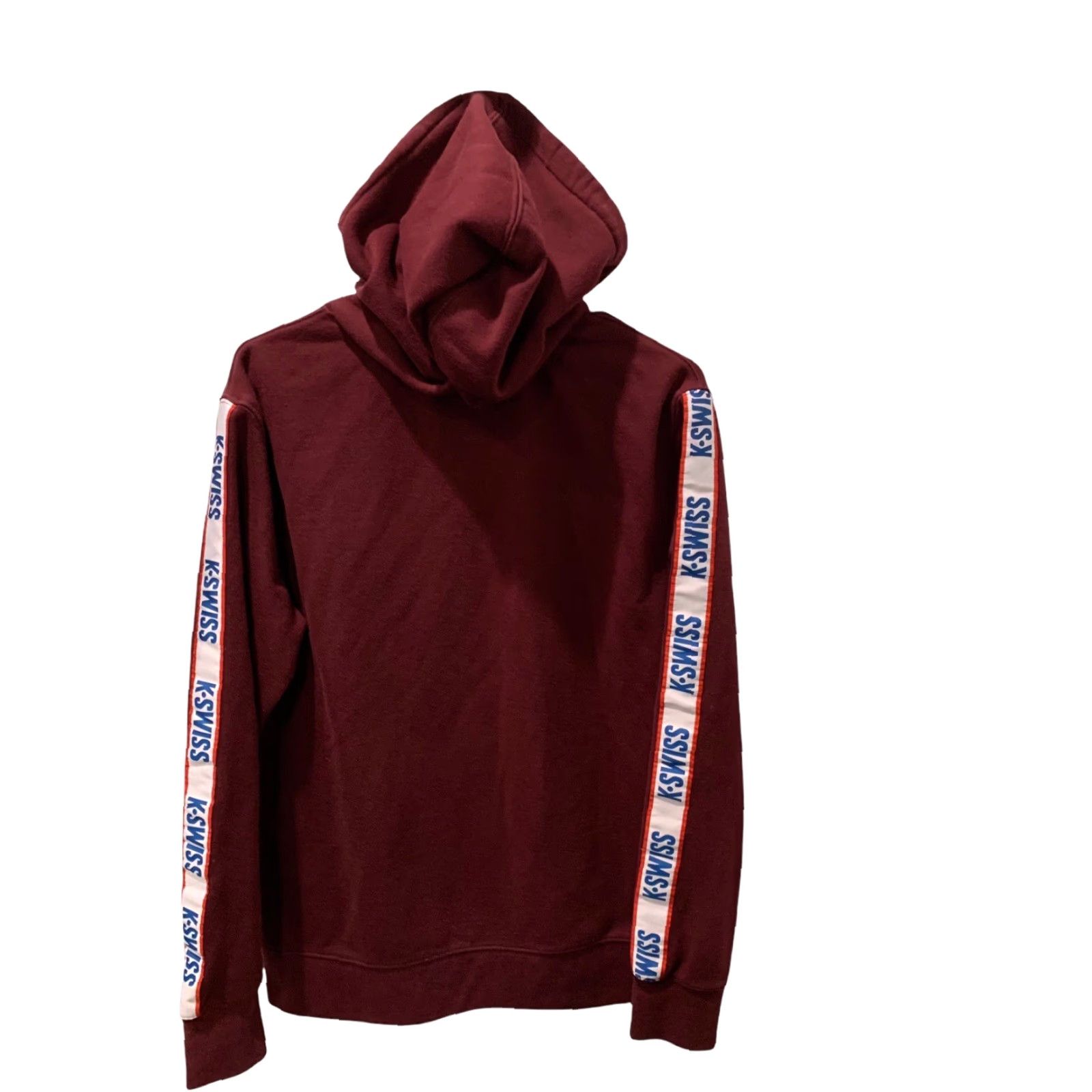 K-Swiss K-Swiss Mens Hoodie Pullover Maroon Size S Cool Athletic Unisex? (Note: This is incorrect) Size US S / EU 44-46 / 1 - 2 Thumbnail