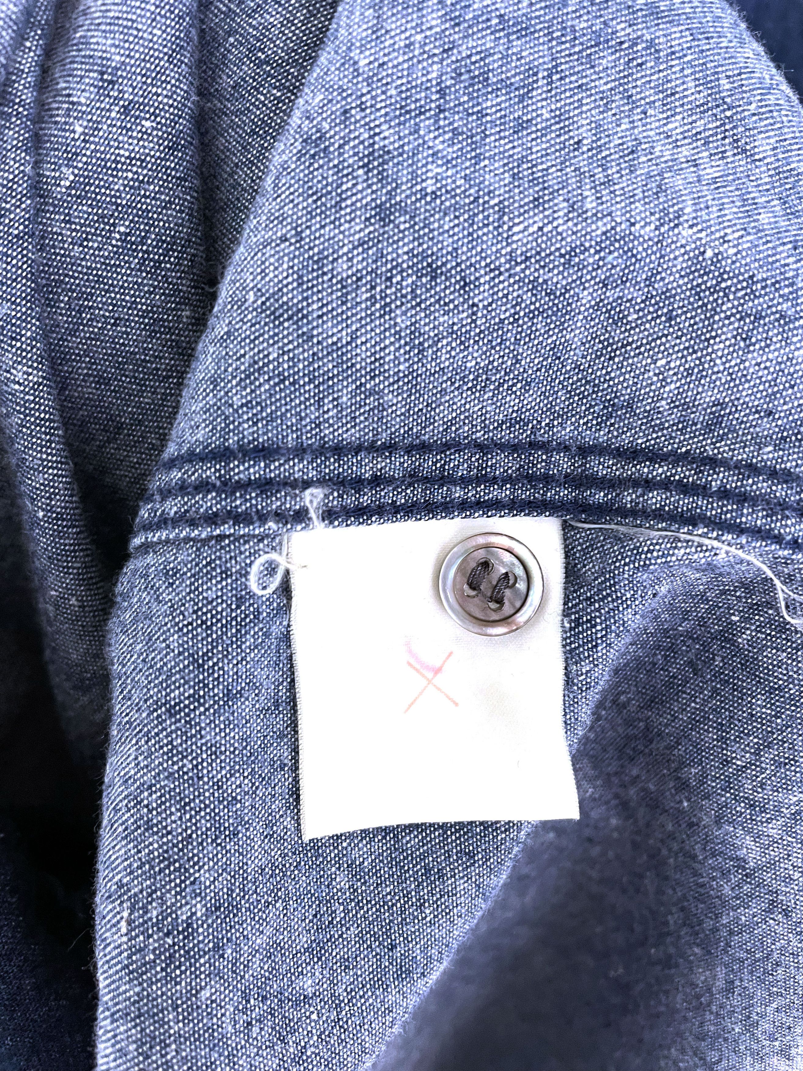 Yohji Yamamoto 80's Accent Collar Denim Shirt Size US L / EU 52-54 / 3 - 6 Thumbnail