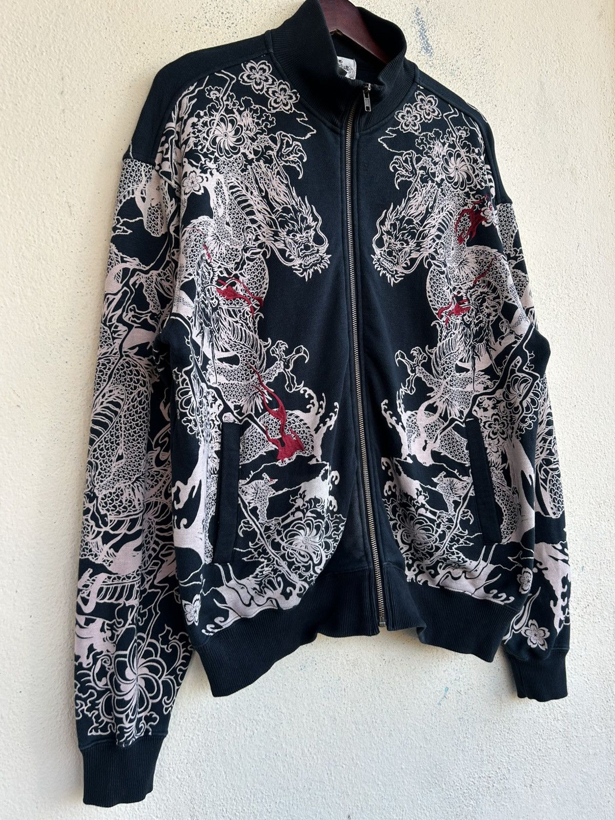Japanese Brand Karakuri Tamashi Sukajan Art Zip Up Sweatshirt Size US L / EU 52-54 / 3 - 3 Thumbnail