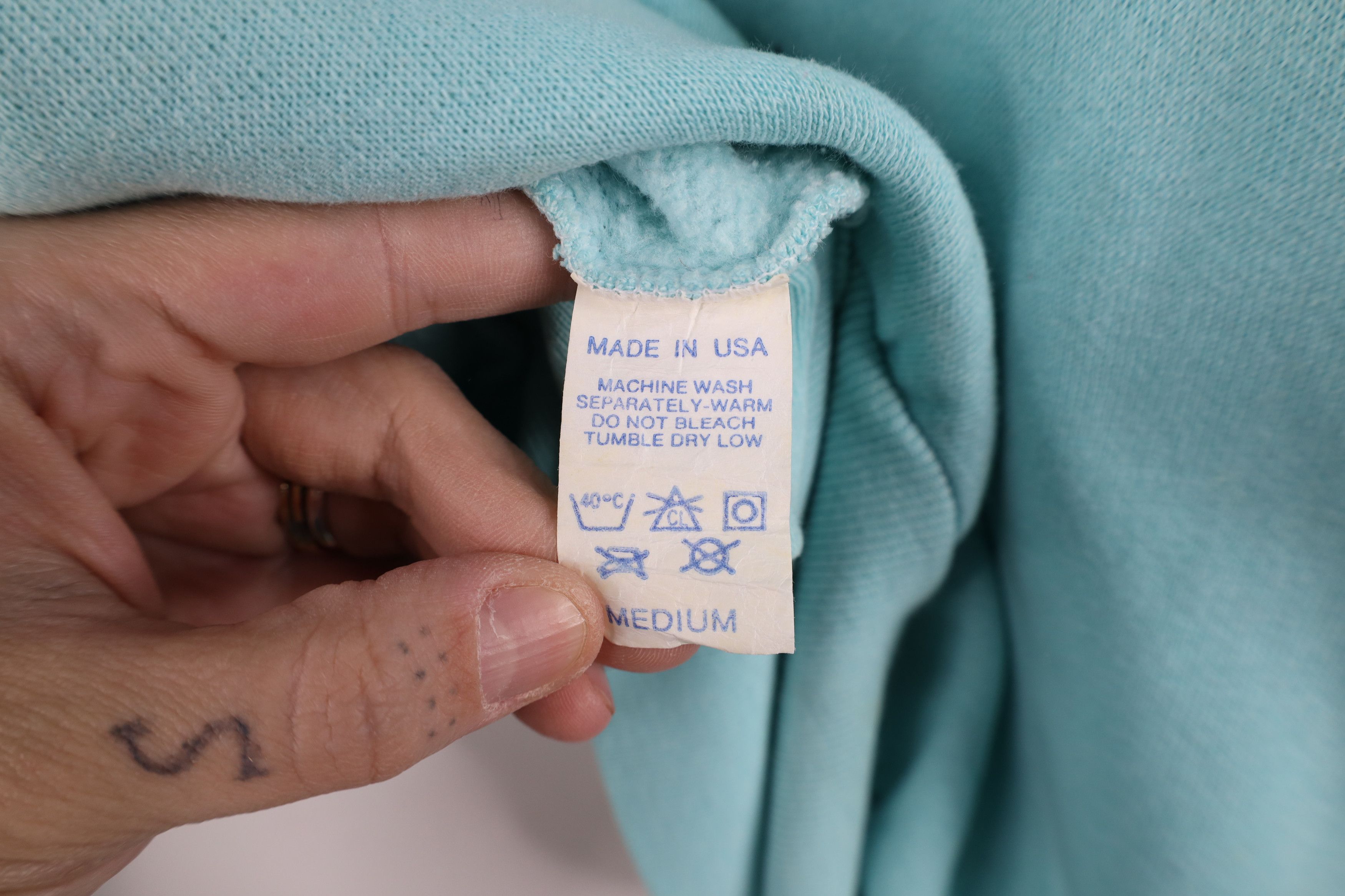 Vintage Vintage 70s 80s Michindoh Sheep Crewneck Sweatshirt Blue USA Size M / US 6-8 / IT 42-44 - 12 Thumbnail