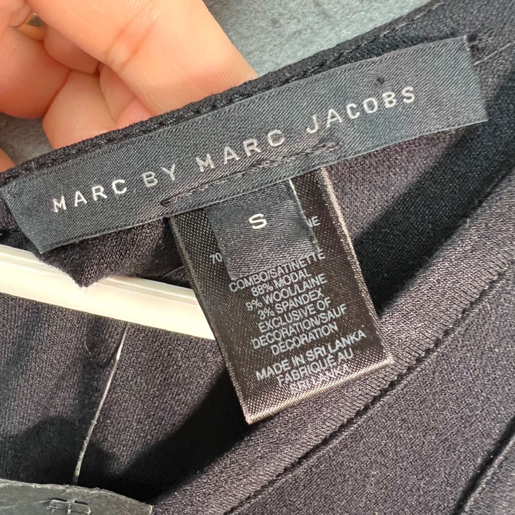 Marc by Marc Jacobs Marc By Marc Jacobs Small Black Sleeveless Dress Velvet Waistband Hem Detail Size S / US 4 / IT 40 - 3 Thumbnail